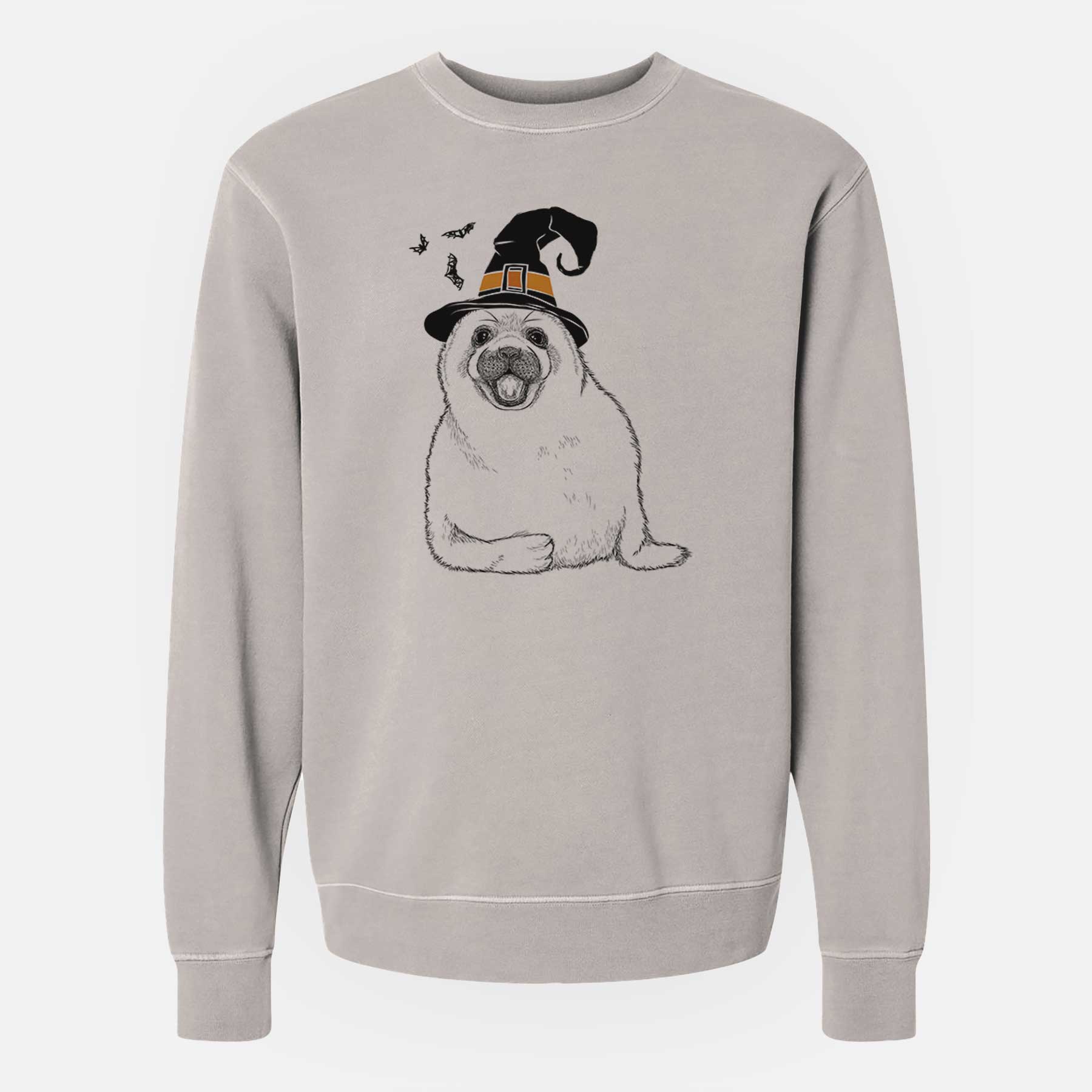 Witch Bub the Harp Seal - Unisex Pigment Dyed Crew Sweatshirt