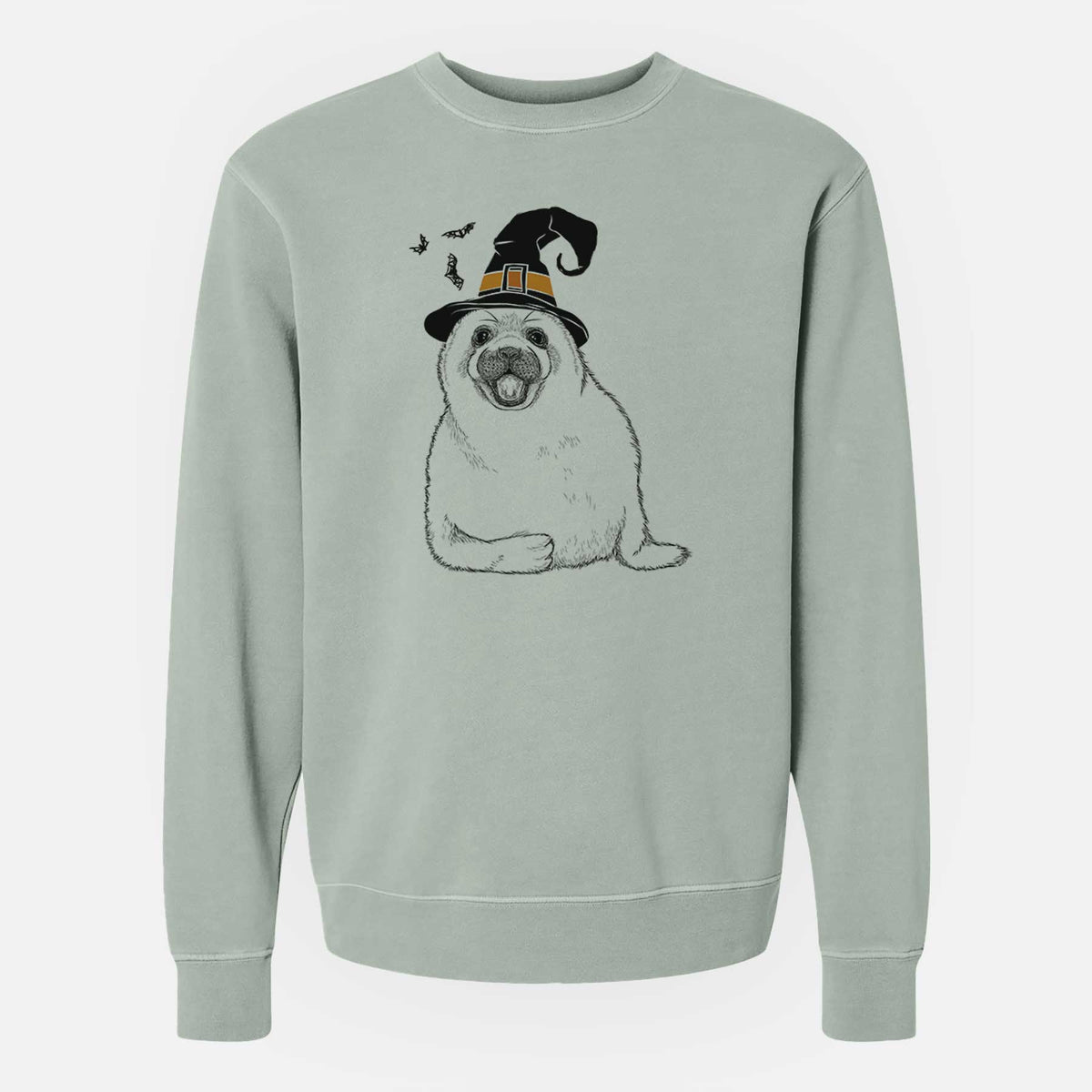 Witch Bub the Harp Seal - Unisex Pigment Dyed Crew Sweatshirt