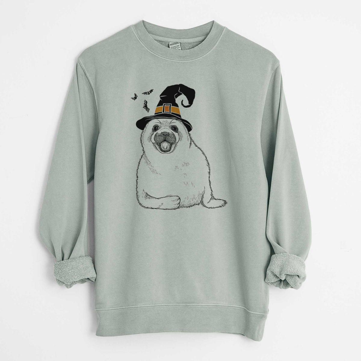 Witch Bub the Harp Seal - Unisex Pigment Dyed Crew Sweatshirt