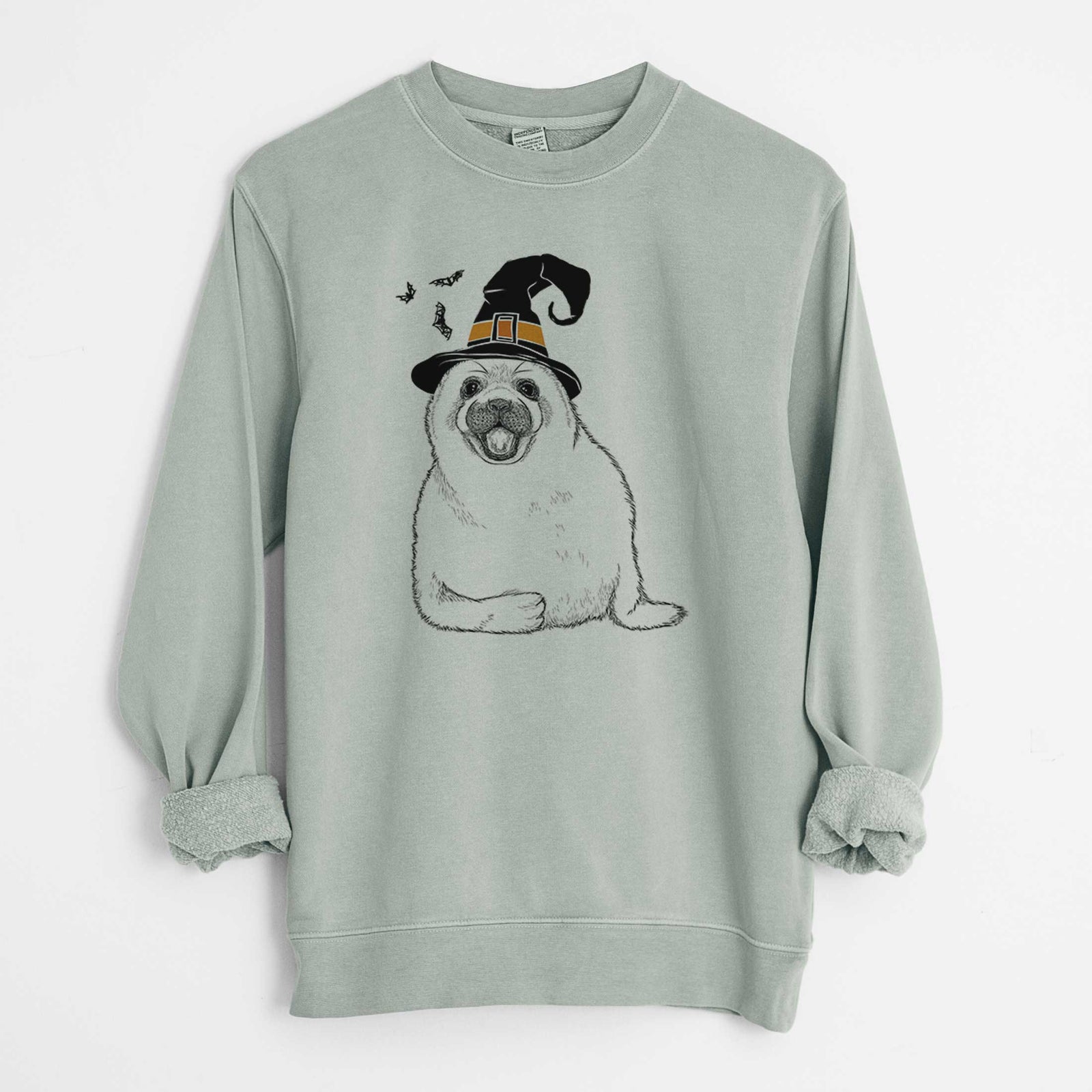 Witch Bub the Harp Seal - Unisex Pigment Dyed Crew Sweatshirt