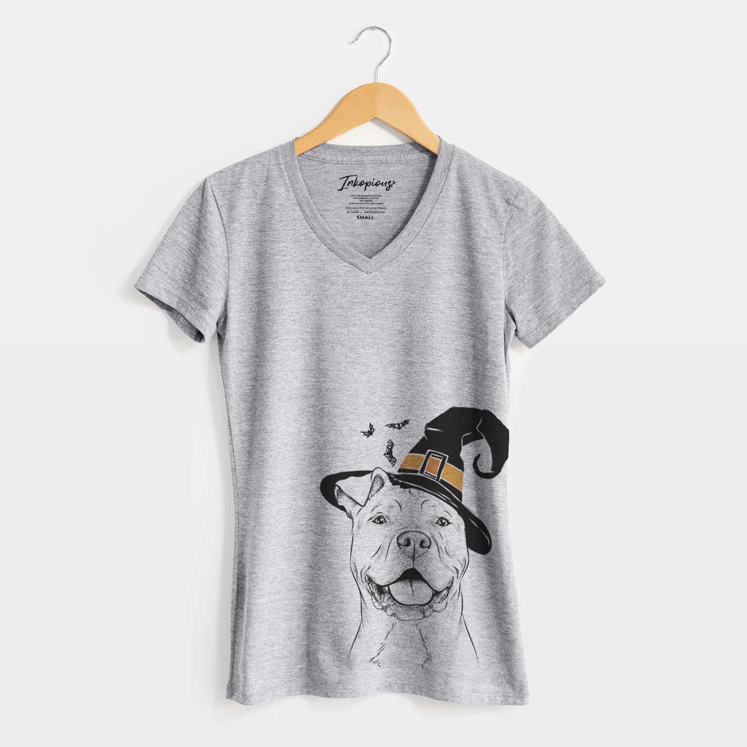 Witch Bubba Scraps the American Staffordshire Mix - Women's V-neck Shirt