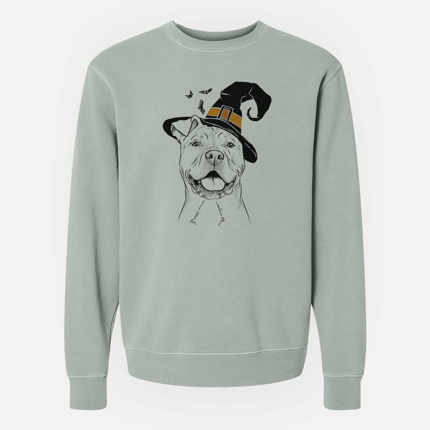 Witch Bubba Scraps the American Staffordshire Mix - Unisex Pigment Dyed Crew Sweatshirt