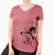 Witch Bubba Scraps the American Staffordshire Mix - Women's V-neck Shirt