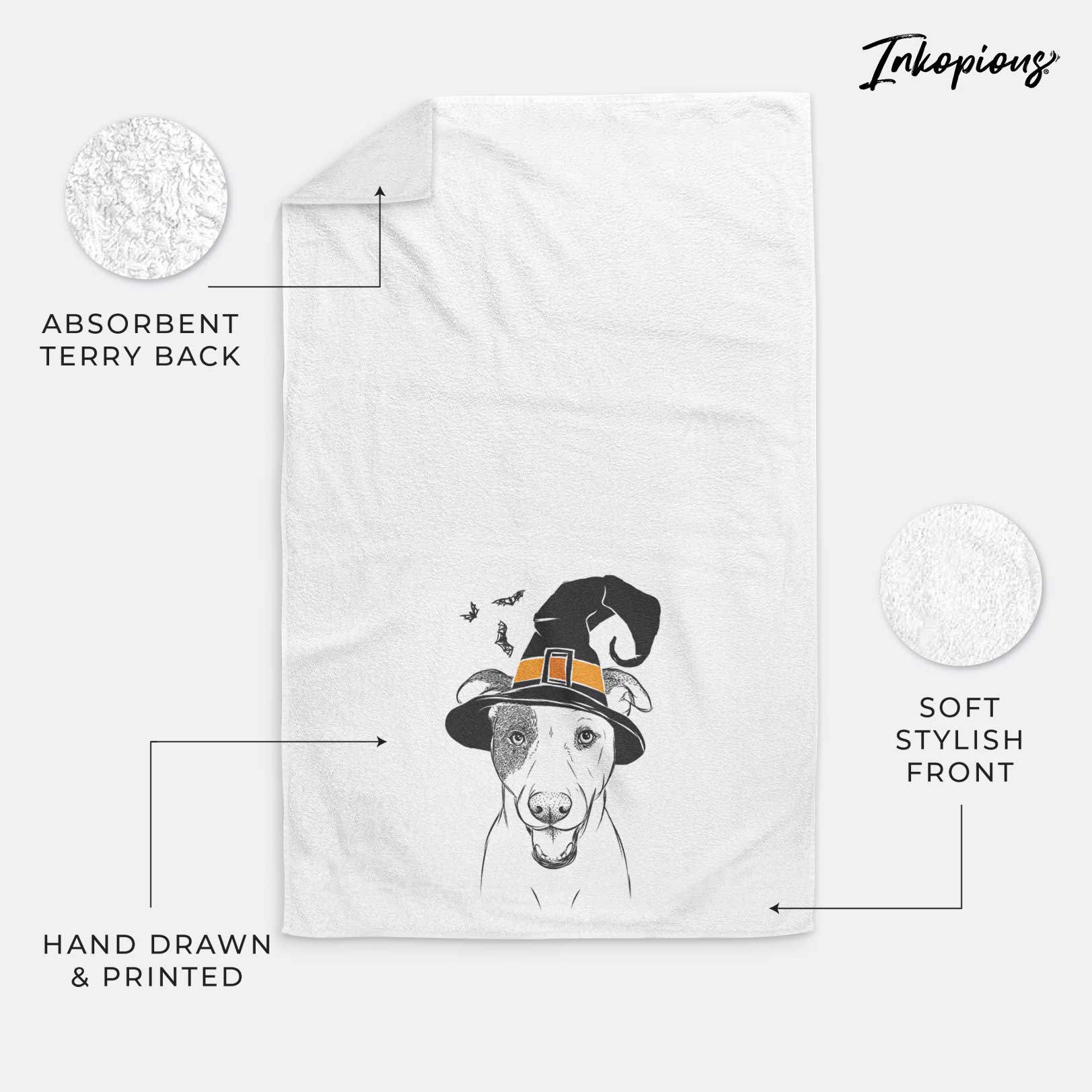 Bucky the Mixed Breed Decorative Hand Towel