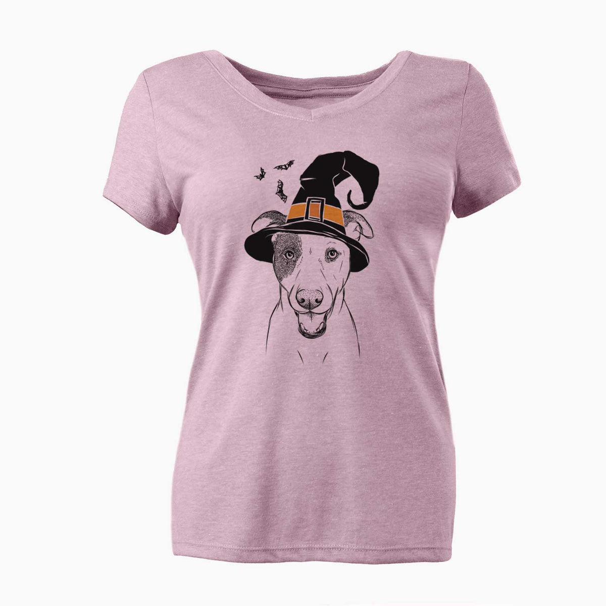 Witch Bucky the Mixed Breed - Women's V-neck Shirt