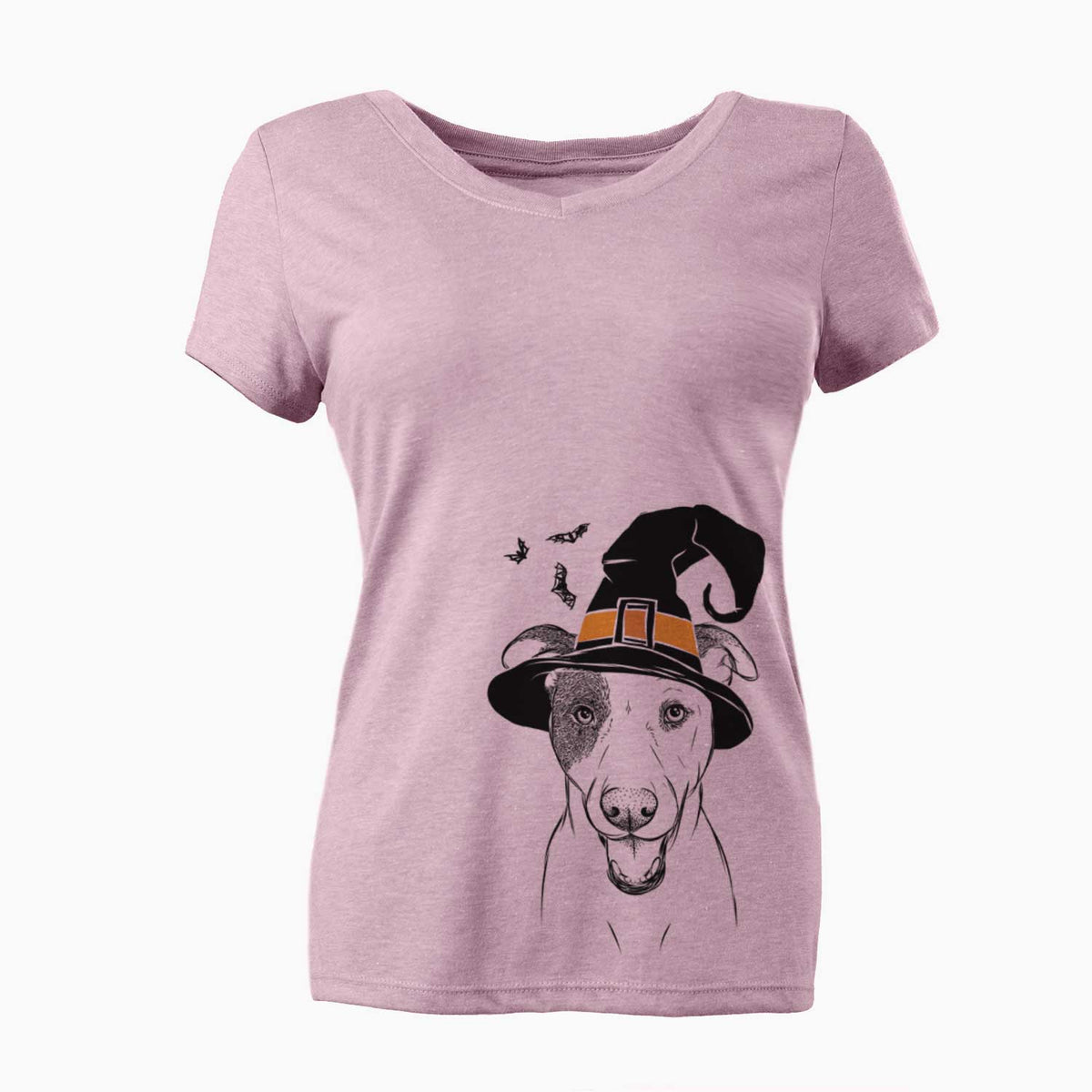 Witch Bucky the Mixed Breed - Women's V-neck Shirt