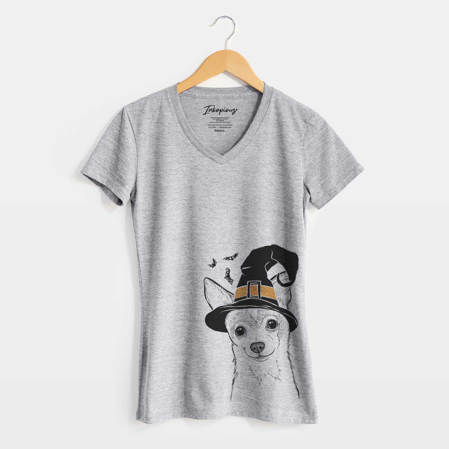 Witch Buggy the Chihuahua - Women's V-neck Shirt