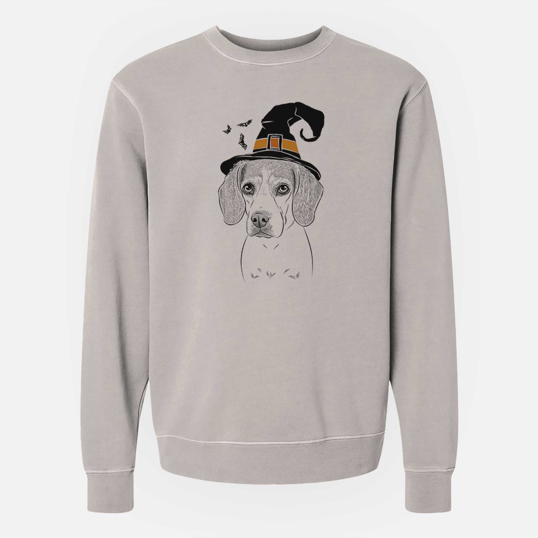 Witch Bumbee the Beagle - Unisex Pigment Dyed Crew Sweatshirt