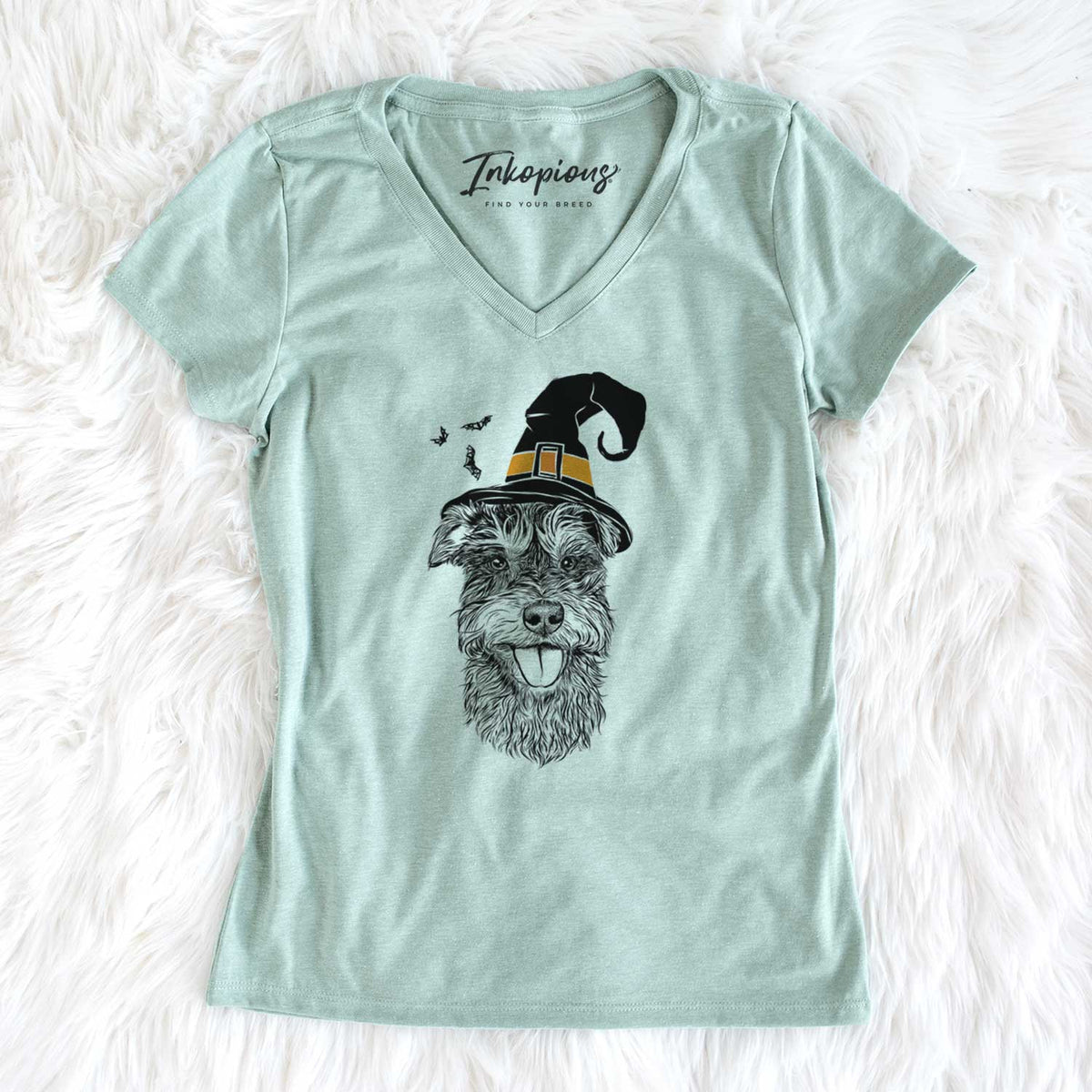 Witch Buster the Schnoodle - Women's V-neck Shirt
