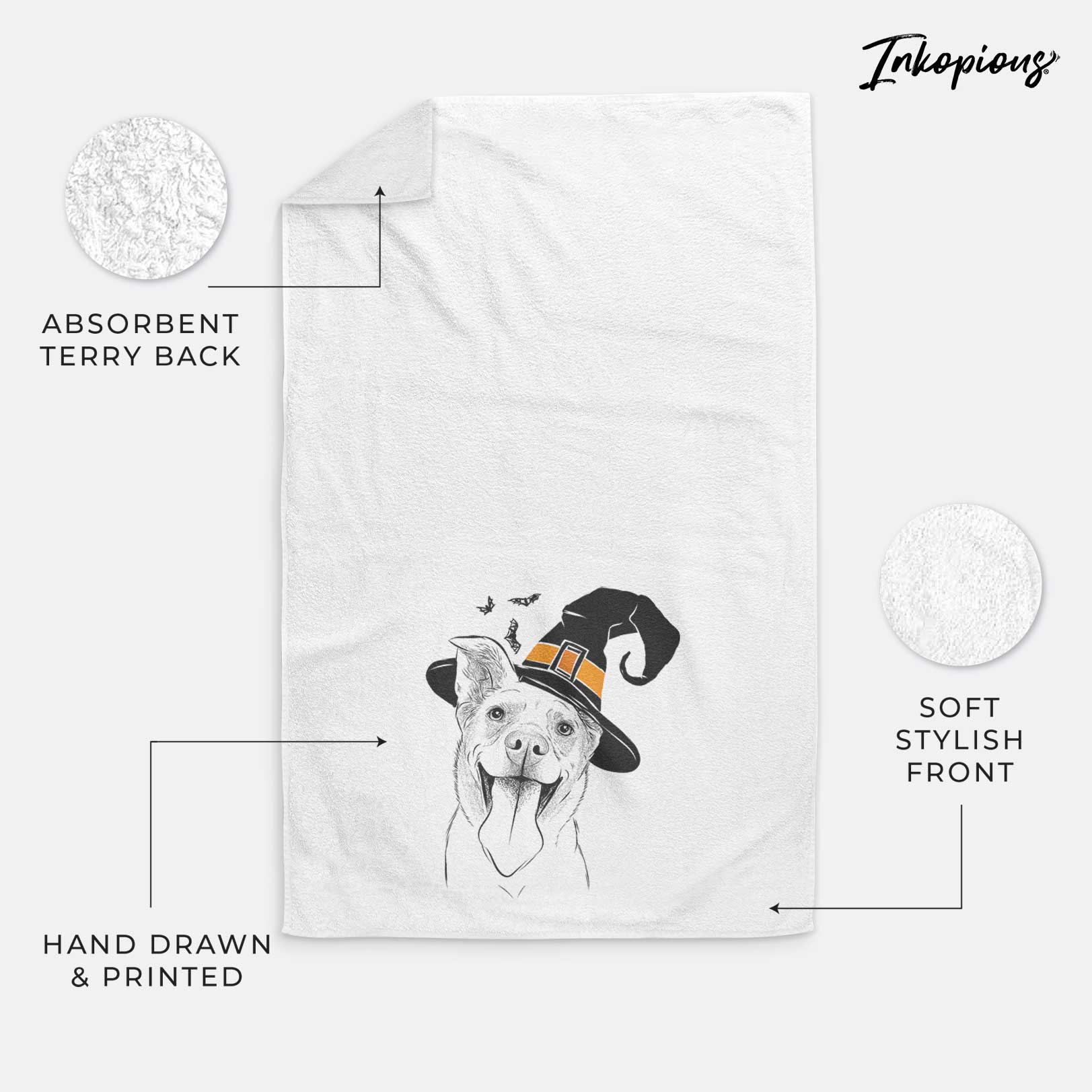 Candy the Mixed Breed Decorative Hand Towel