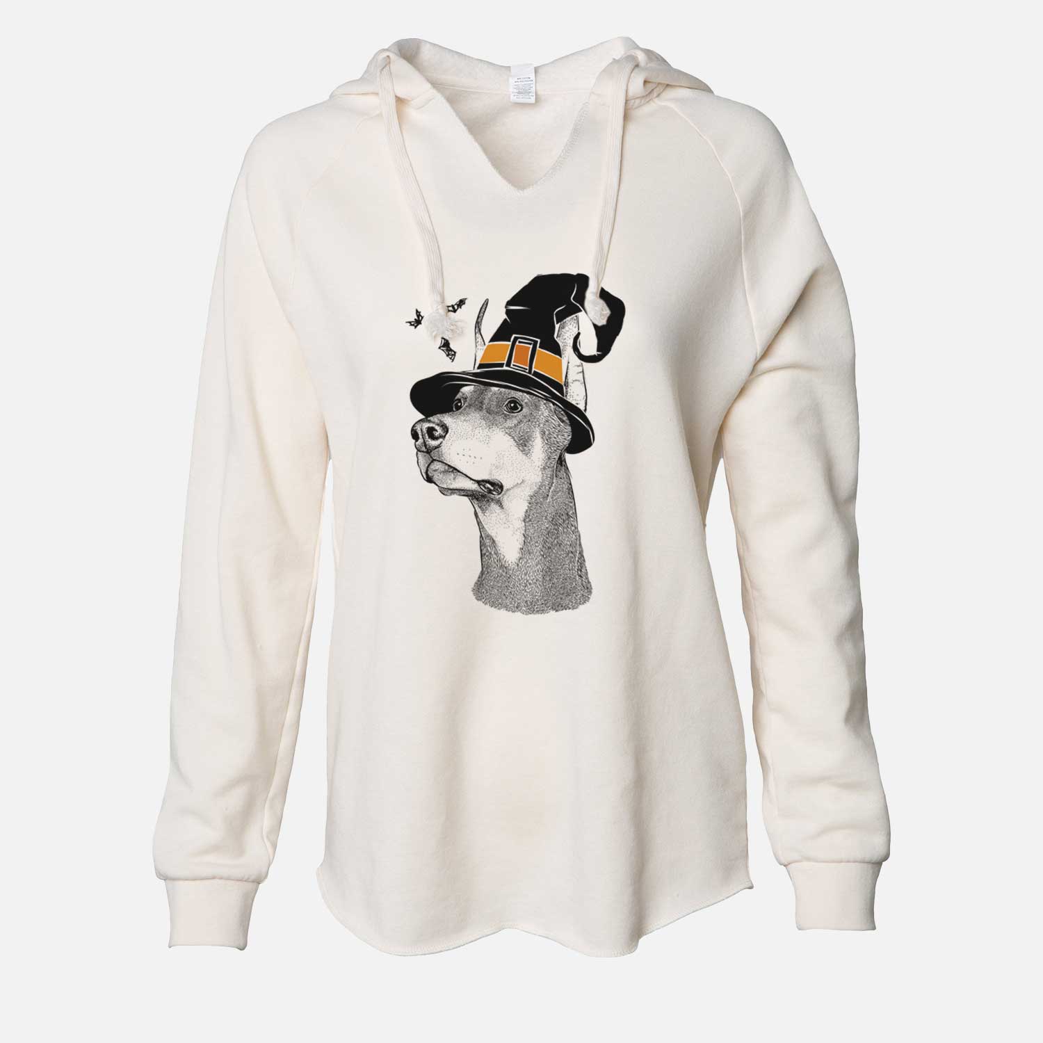 Witch Cenza the Doberman Pinscher - Cali Wave Hooded Sweatshirt