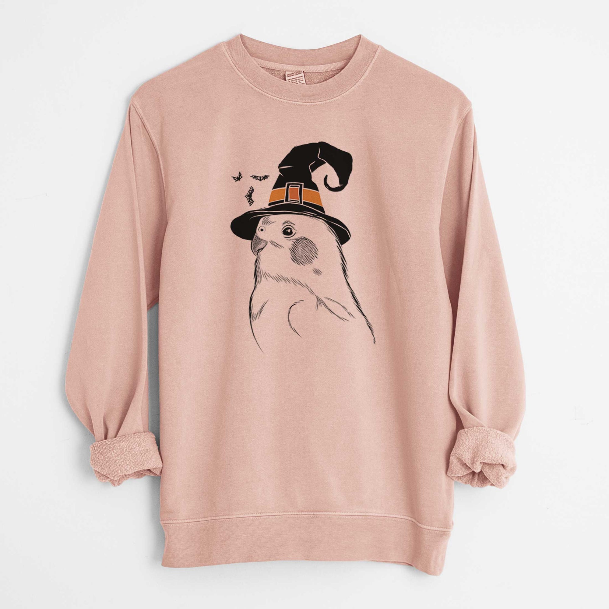 Witch Charlie the Cockatiel - Unisex Pigment Dyed Crew Sweatshirt