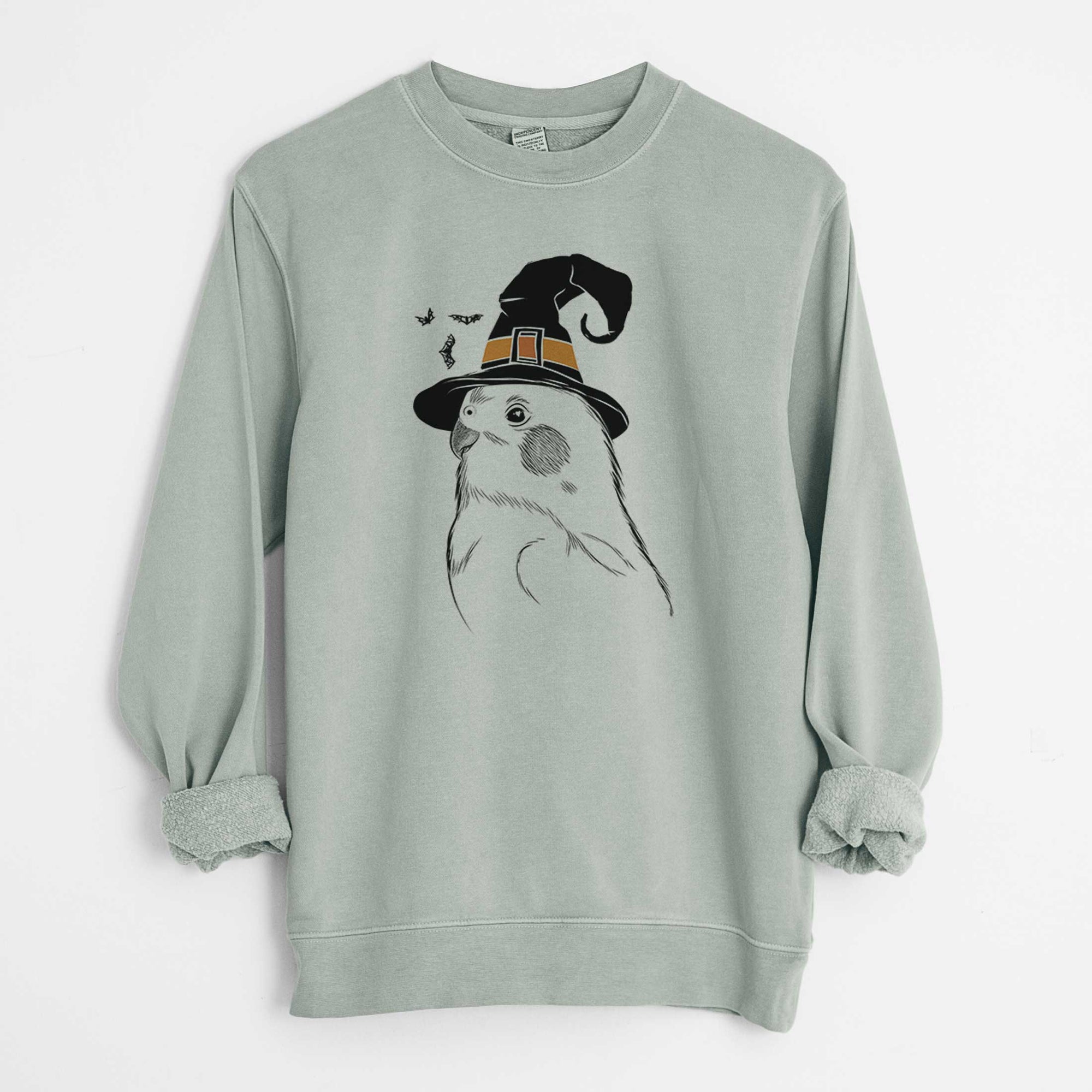 Witch Charlie the Cockatiel - Unisex Pigment Dyed Crew Sweatshirt