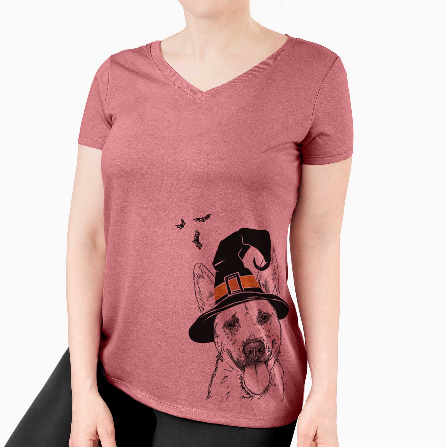 Witch Charlie the Mixed Breed - Women's V-neck Shirt