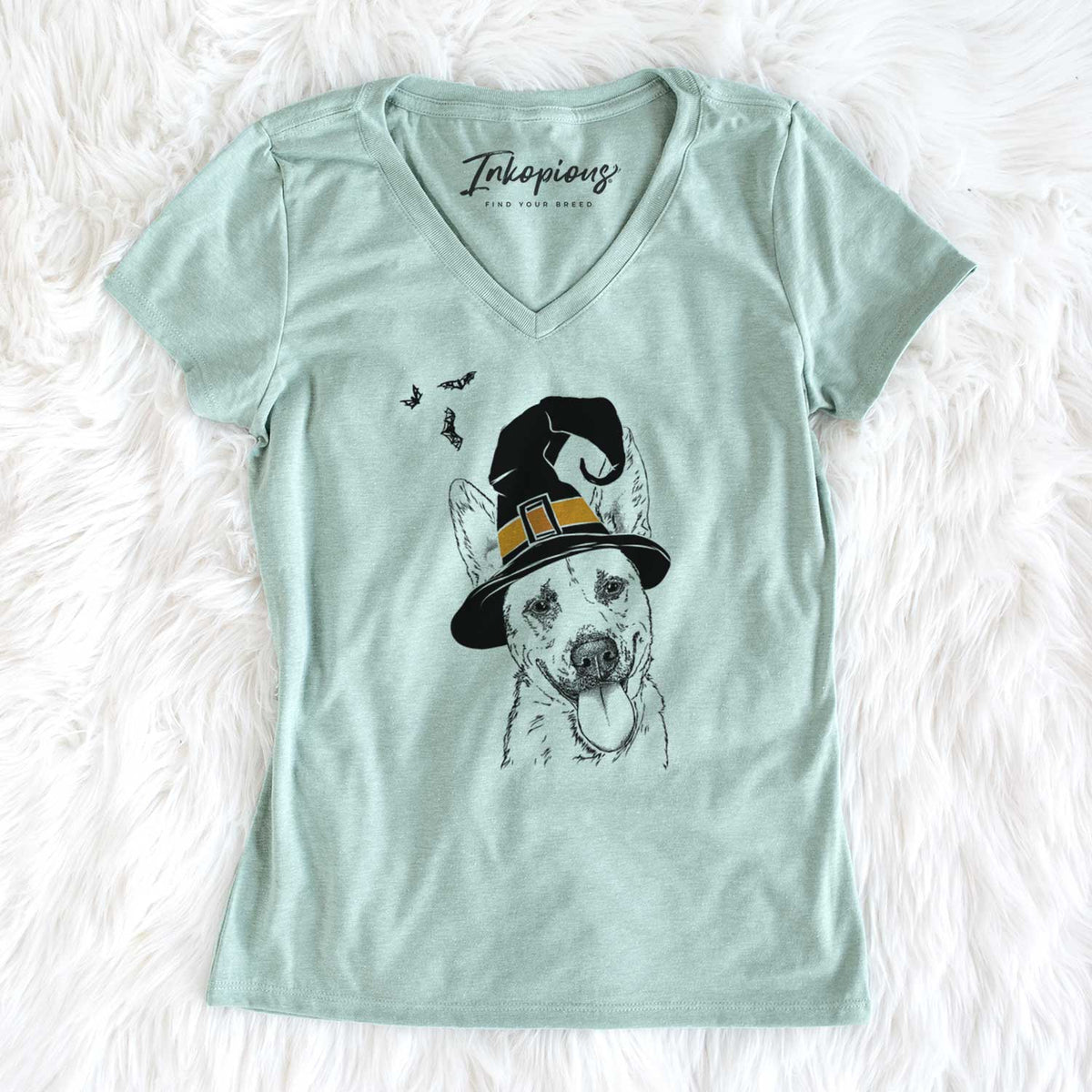 Witch Charlie the Mixed Breed - Women's V-neck Shirt