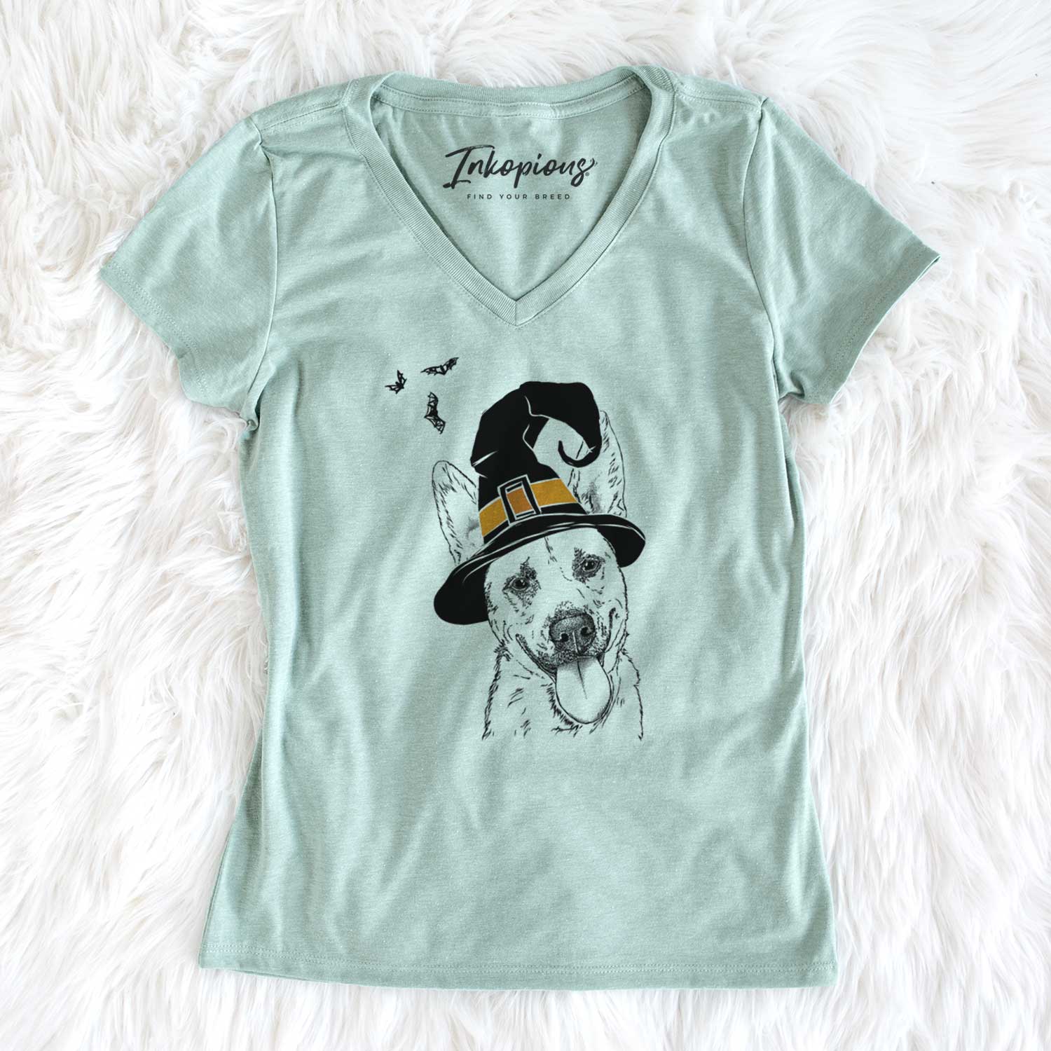 Witch Charlie the Mixed Breed - Women's V-neck Shirt