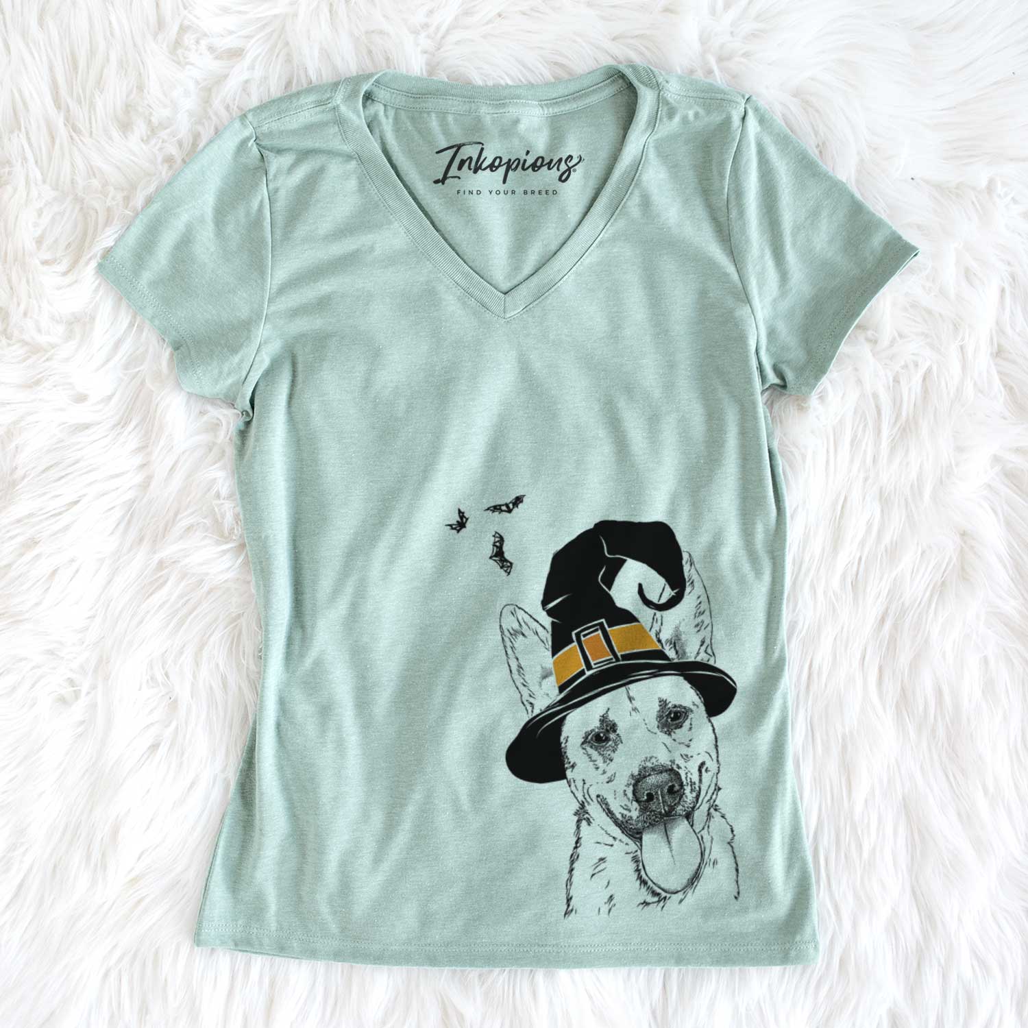 Witch Charlie the Mixed Breed - Women's V-neck Shirt