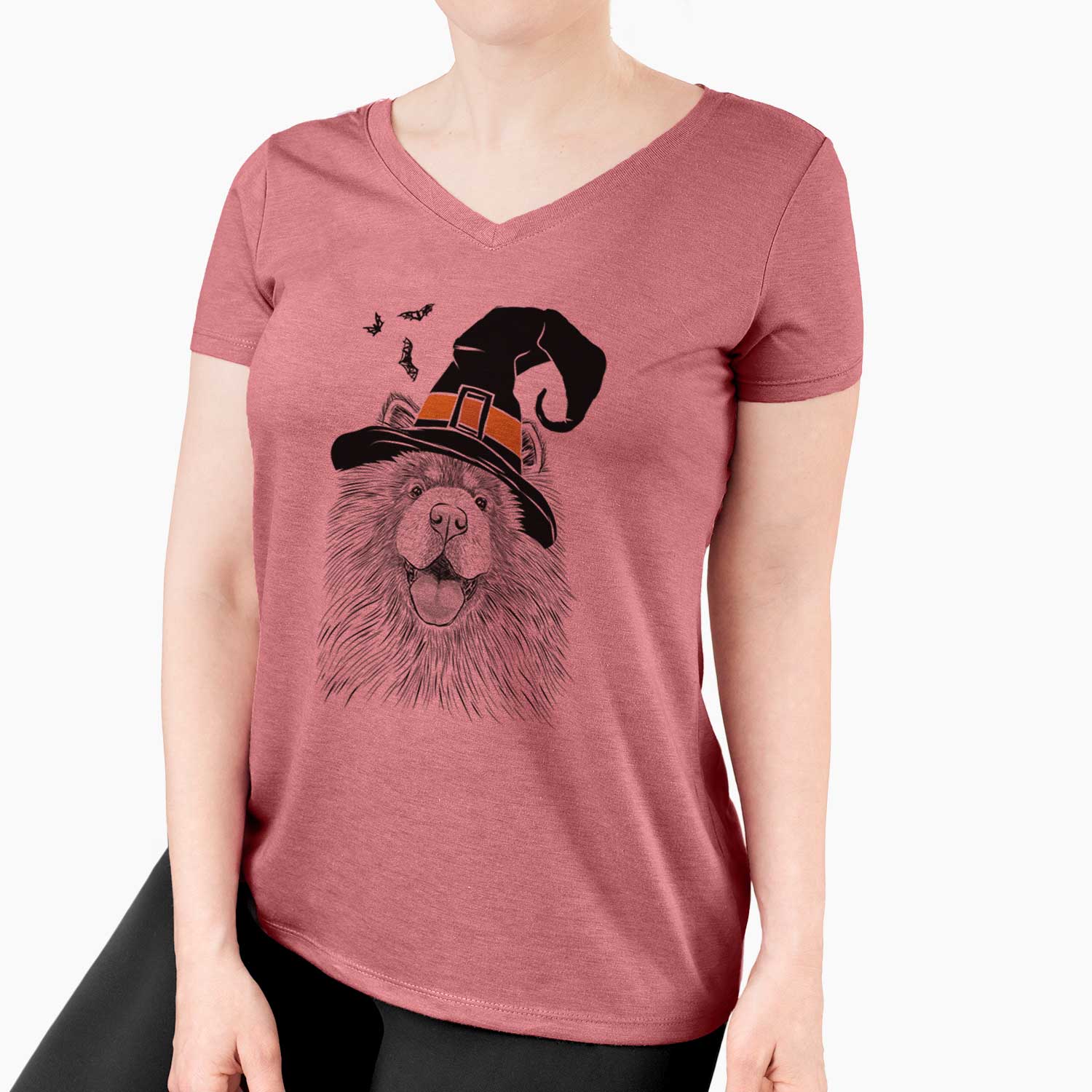 Witch Charming Charlie the Chow Chow - Women's V-neck Shirt