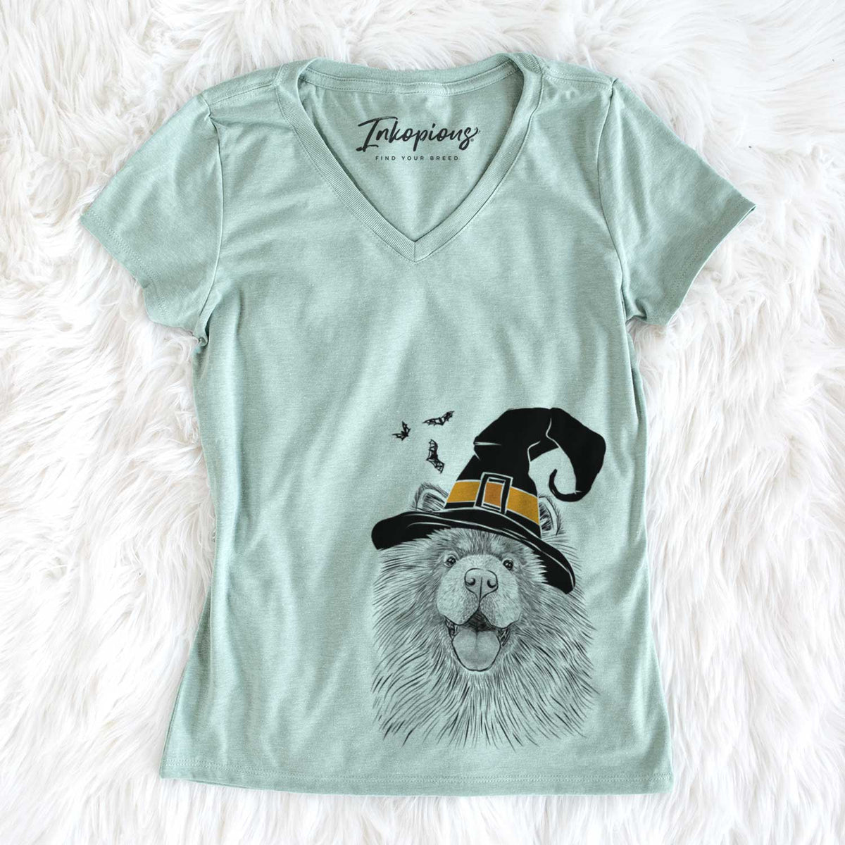 Witch Charming Charlie the Chow Chow - Women&#39;s V-neck Shirt