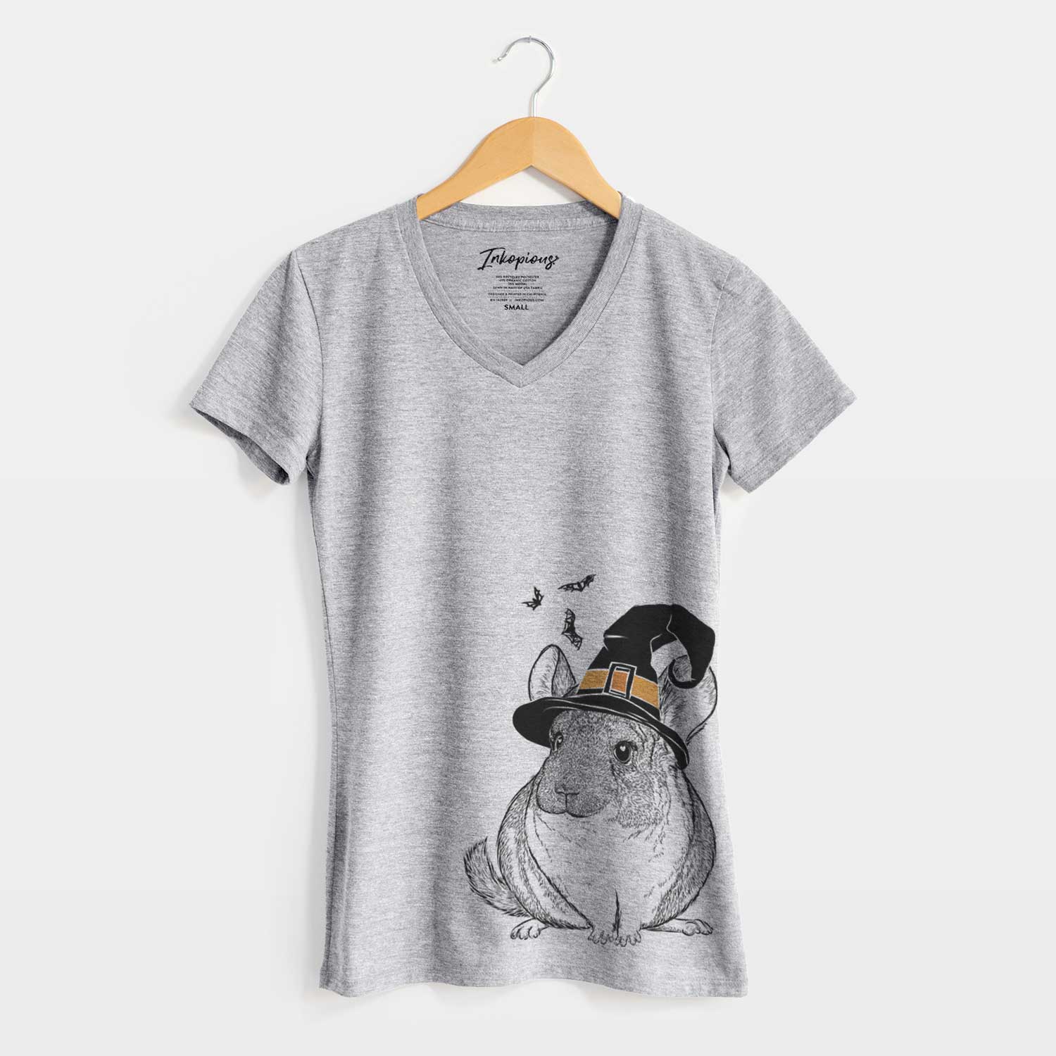 Witch Cheddar the Chinchilla - Women's V-neck Shirt