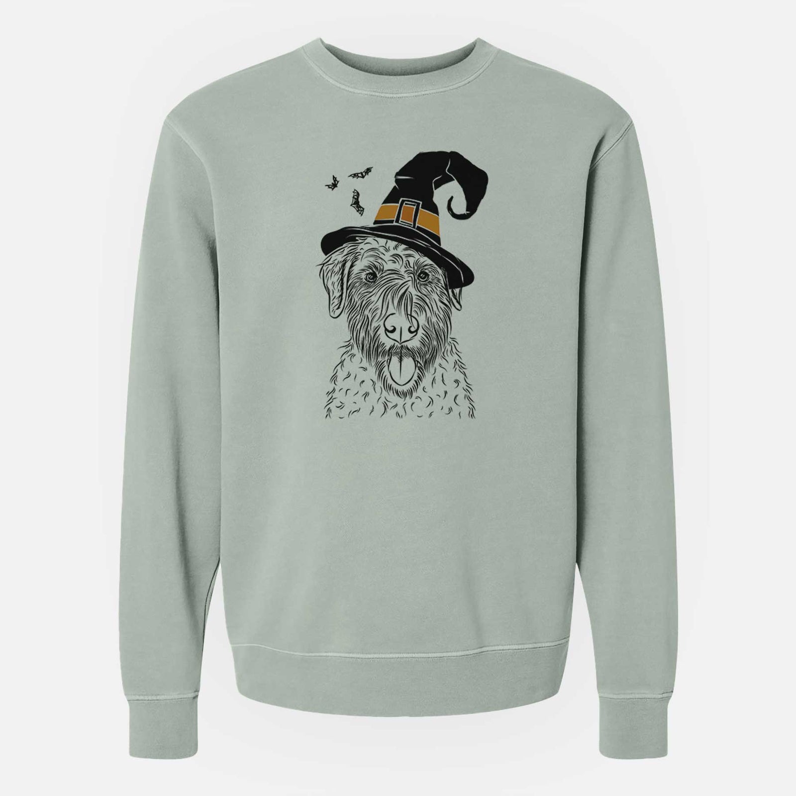 Witch Chester the Soft Coated Wheaten Terrier - Unisex Pigment Dyed Crew Sweatshirt