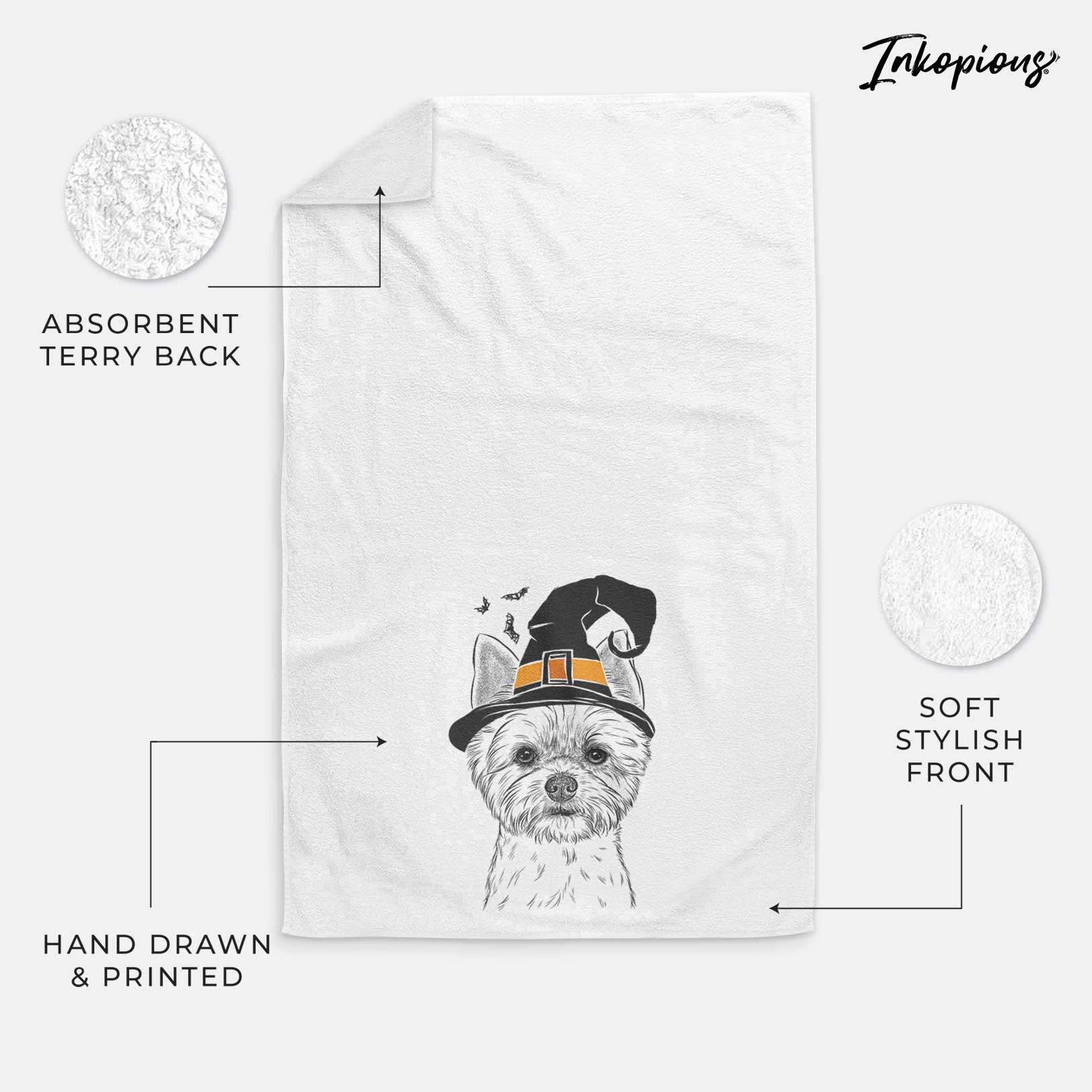 Chewy the Yorkshire Terrier Decorative Hand Towel