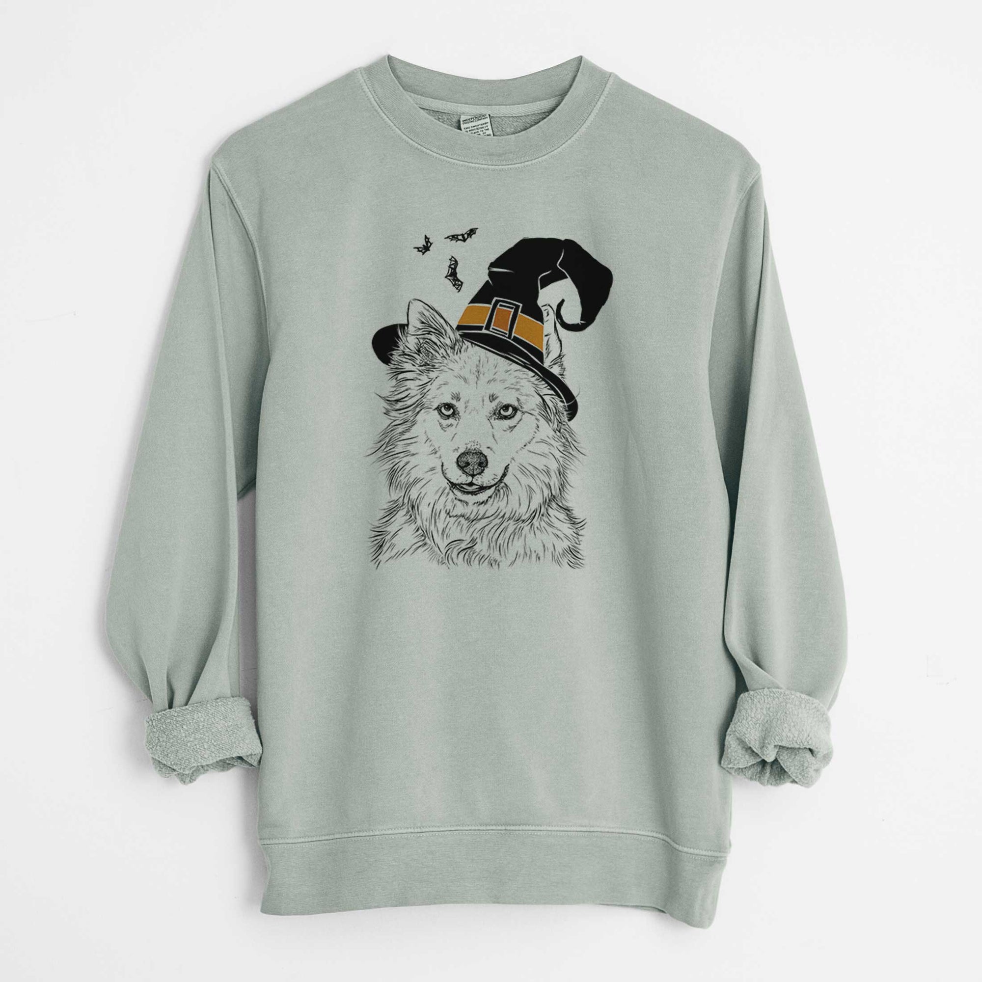 Witch Chia the Samoyed Husky Mix - Unisex Pigment Dyed Crew Sweatshirt