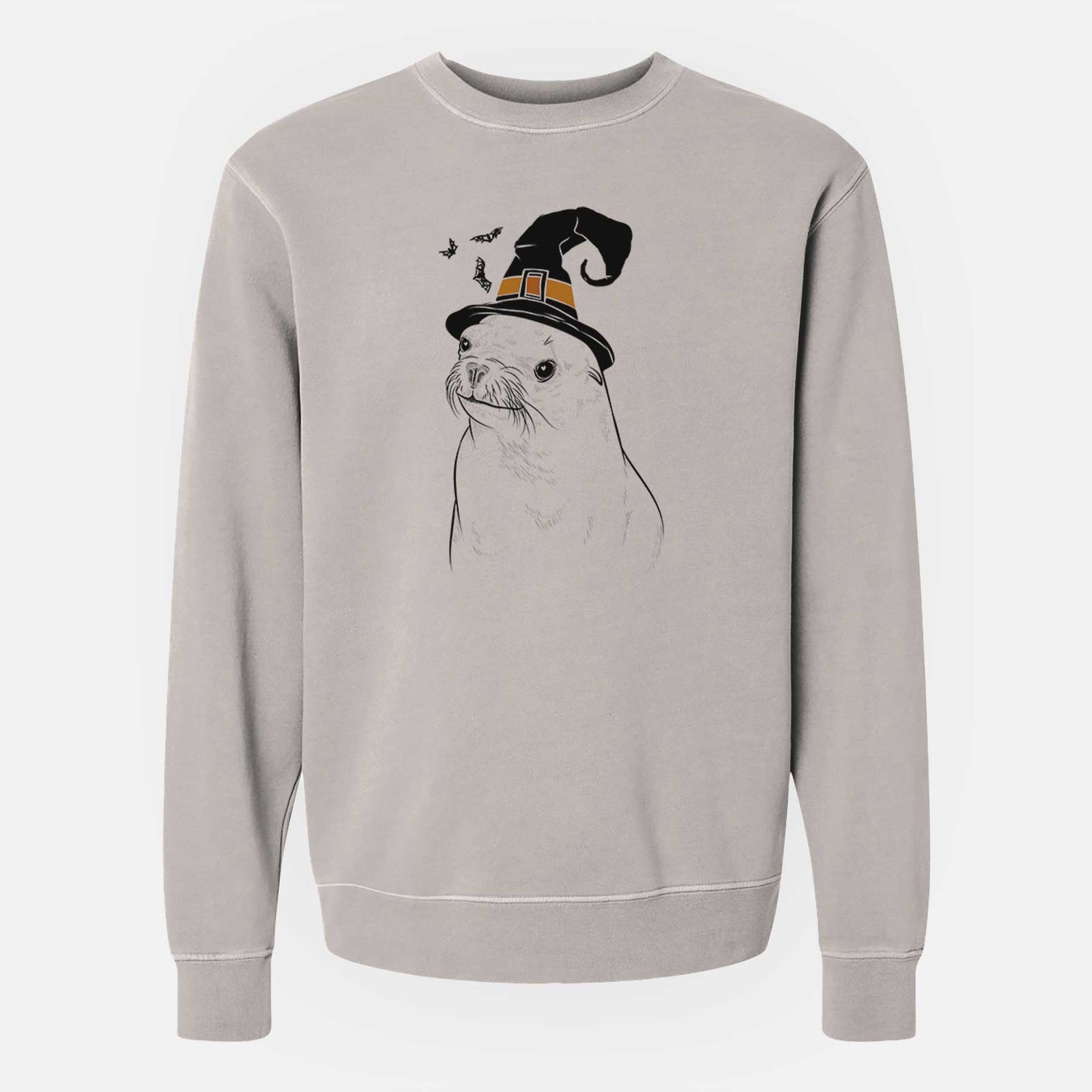 Witch Chip the California Sea Lion - Unisex Pigment Dyed Crew Sweatshirt