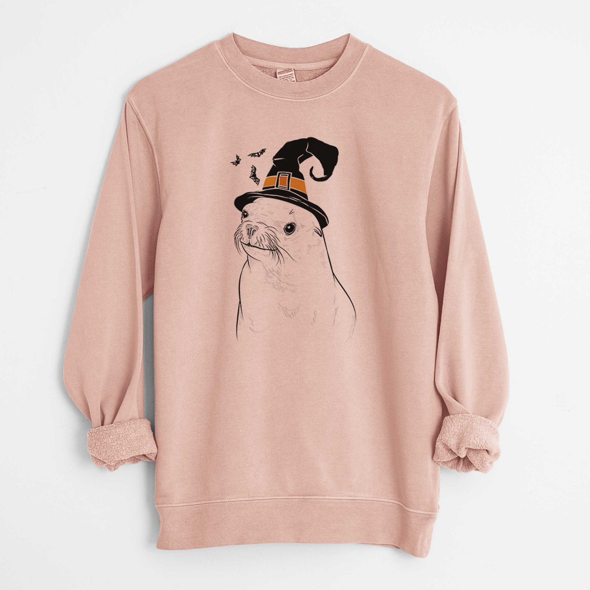 Witch Chip the California Sea Lion - Unisex Pigment Dyed Crew Sweatshirt