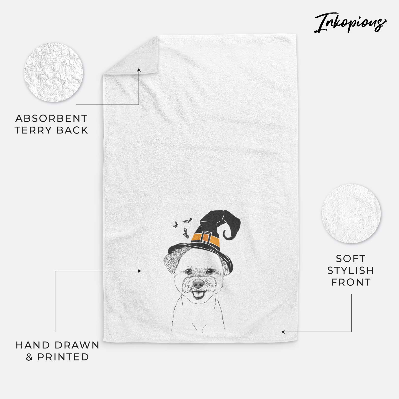 Chippy the Mixed Breed Decorative Hand Towel