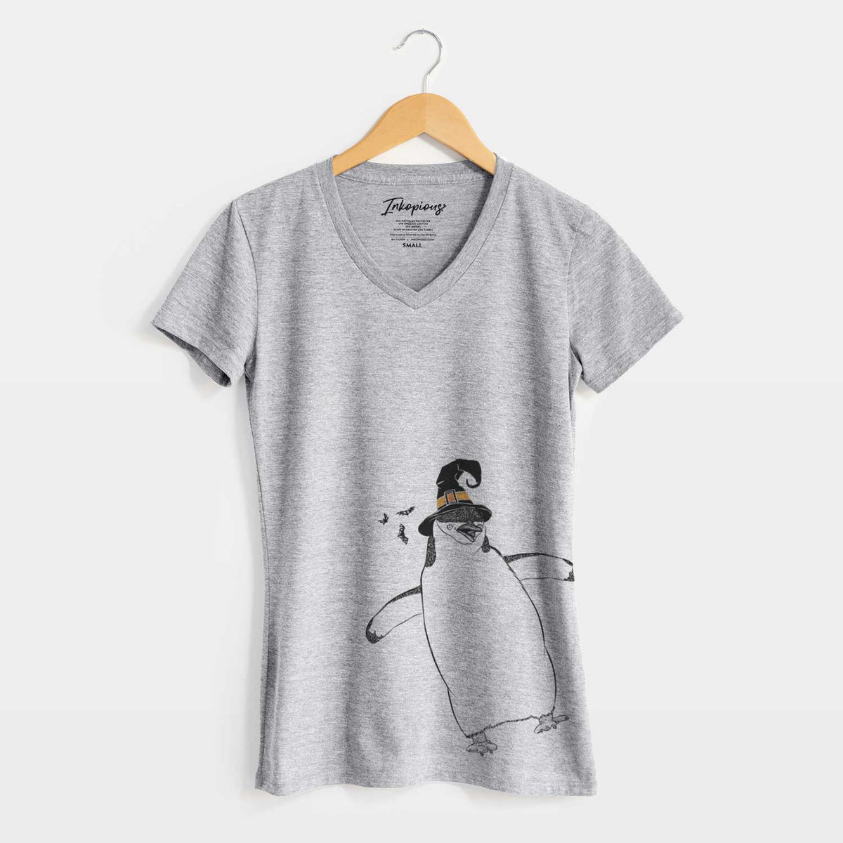 Witch Chive the Chinstrap Penguin - Women's V-neck Shirt