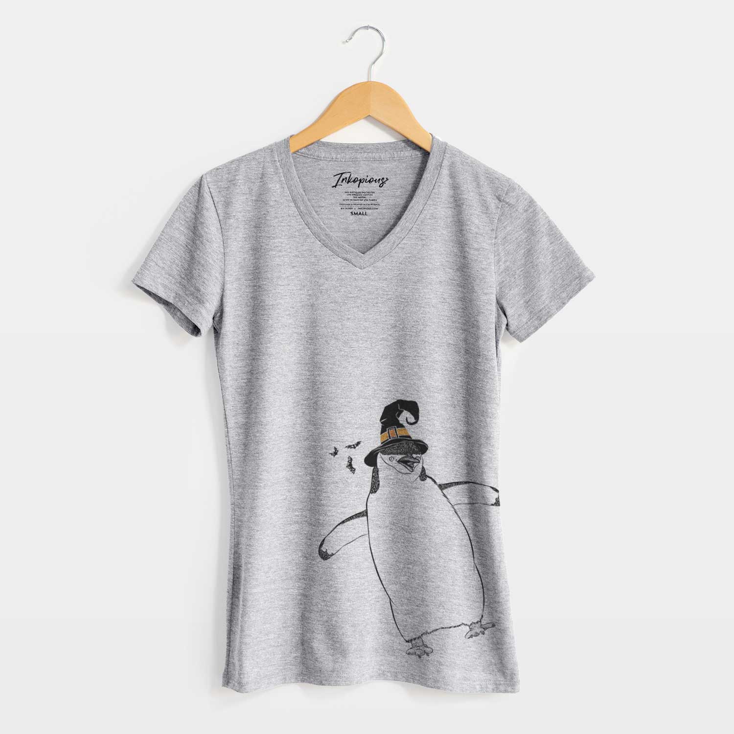 Witch Chive the Chinstrap Penguin - Women's V-neck Shirt