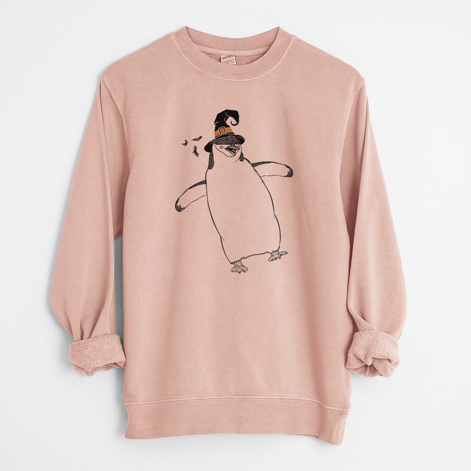 Witch Chive the Chinstrap Penguin - Unisex Pigment Dyed Crew Sweatshirt