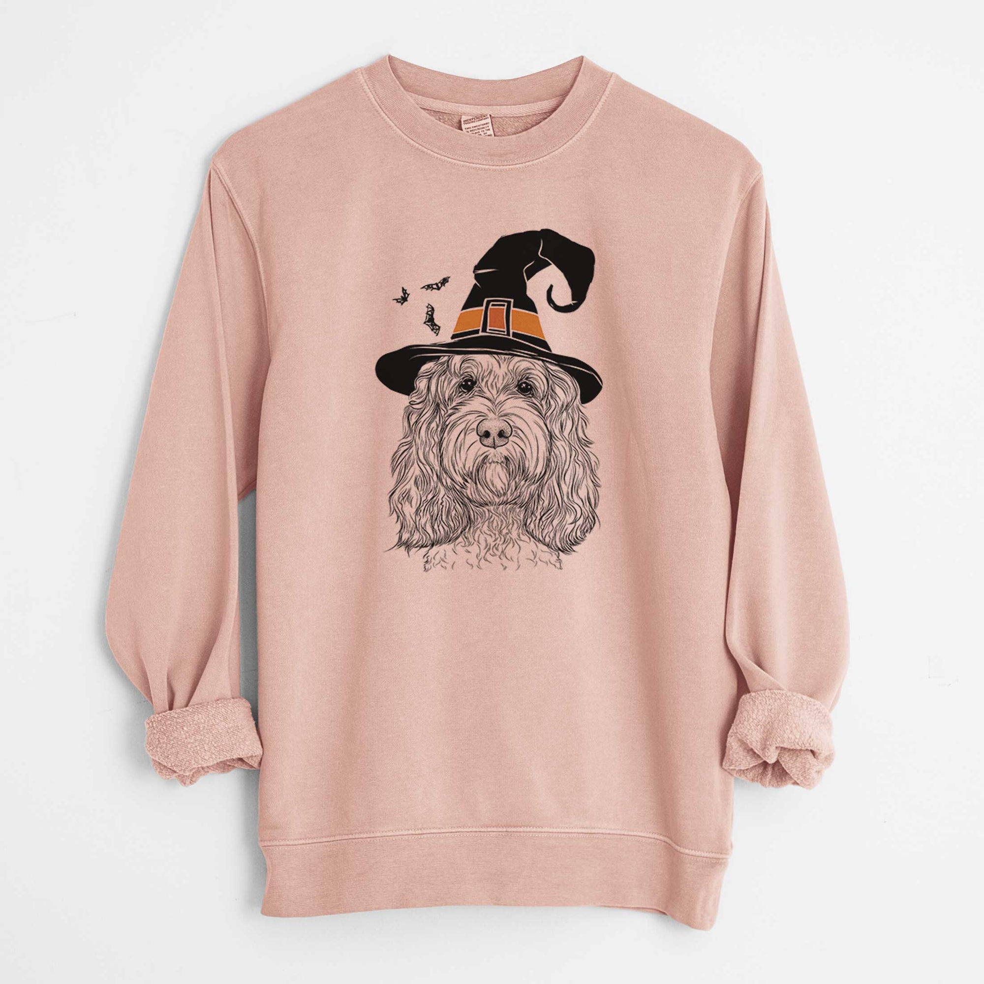 Witch Chloe the Cockapoo - Unisex Pigment Dyed Crew Sweatshirt