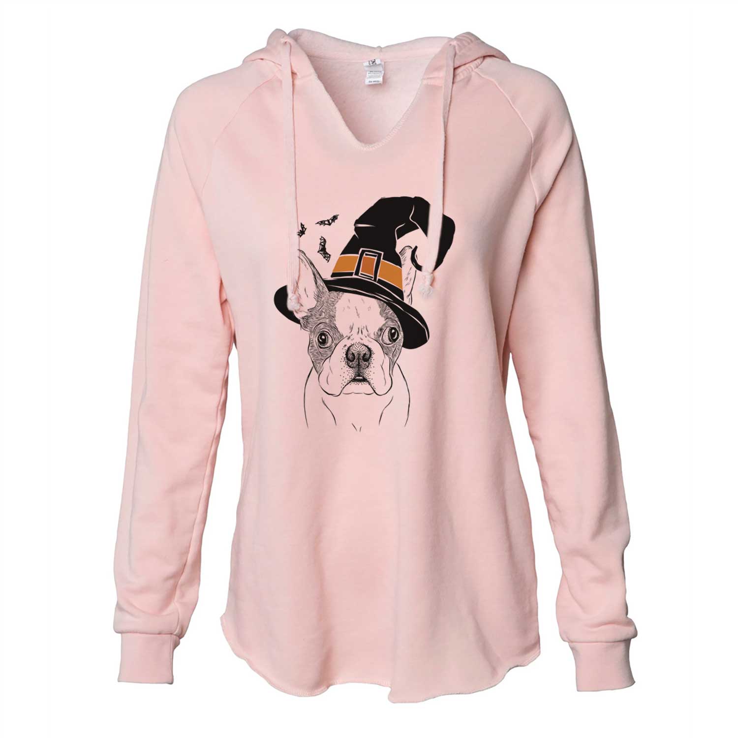 Witch Chocolate Chip the Boston Terrier - Cali Wave Hooded Sweatshirt