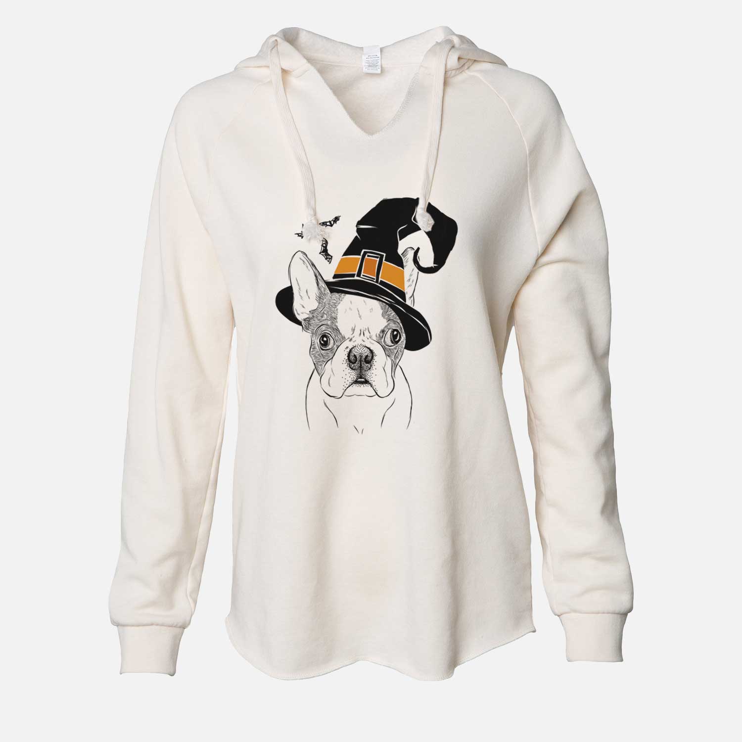 Witch Chocolate Chip the Boston Terrier - Cali Wave Hooded Sweatshirt