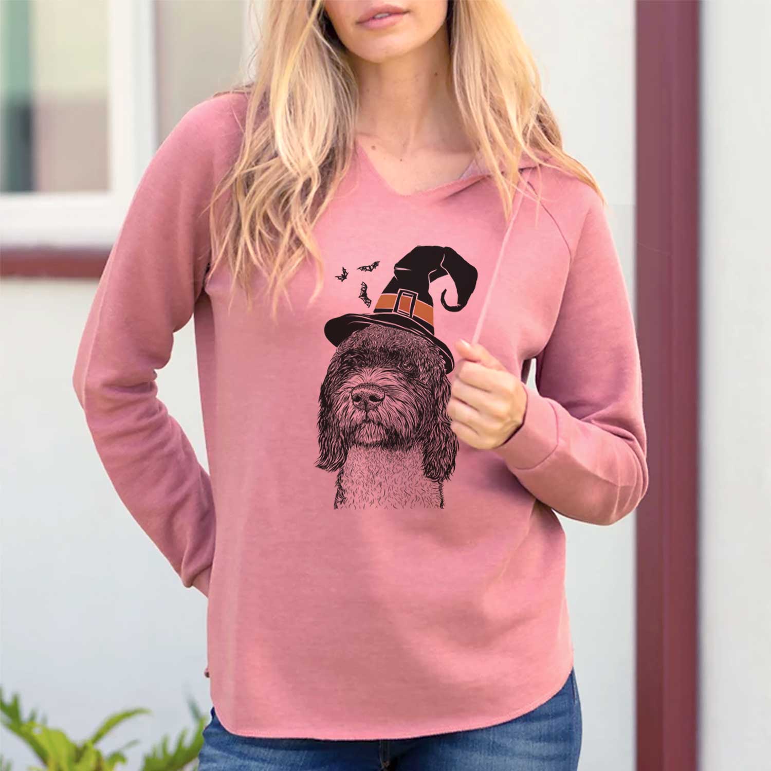 Witch Chris the Portuguese Water Dog - Cali Wave Hooded Sweatshirt