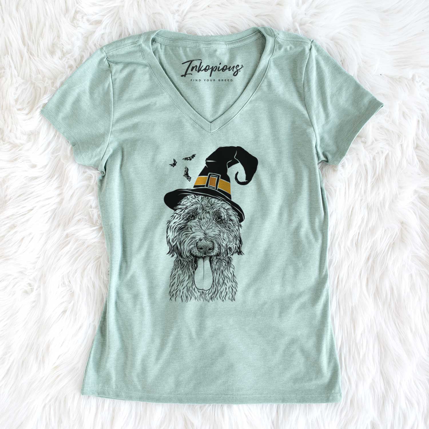 Witch CiCi Paulk the Aussiedoodle - Women's V-neck Shirt