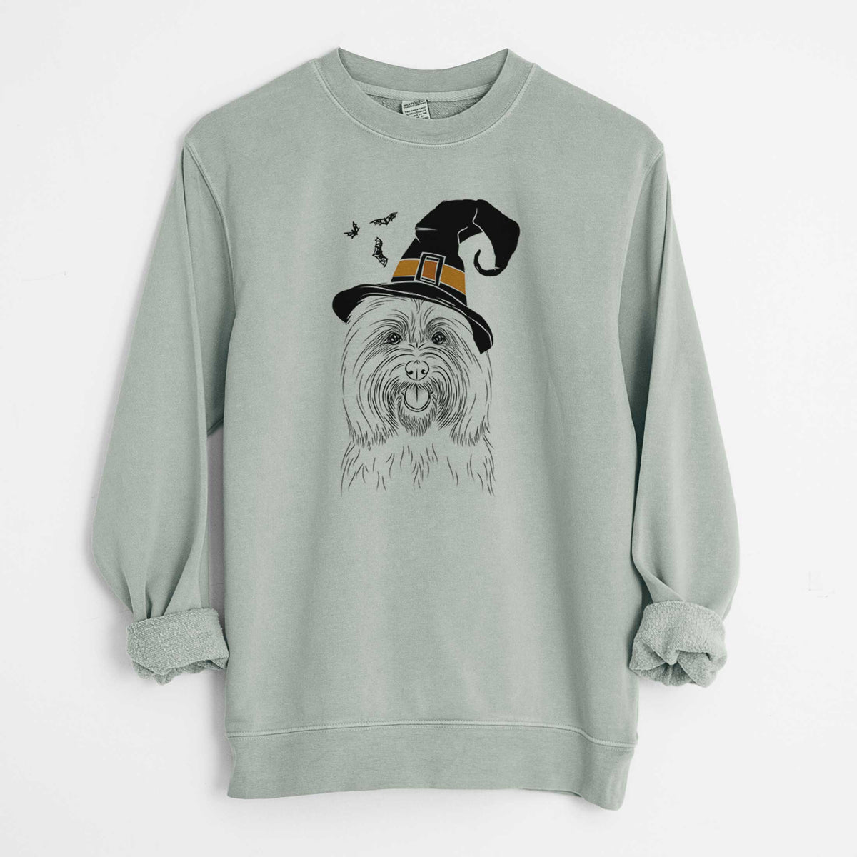 Witch Claude the Coton de Tulear - Unisex Pigment Dyed Crew Sweatshirt