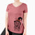 Witch Cleod the Scottish Deerhound - Women's V-neck Shirt