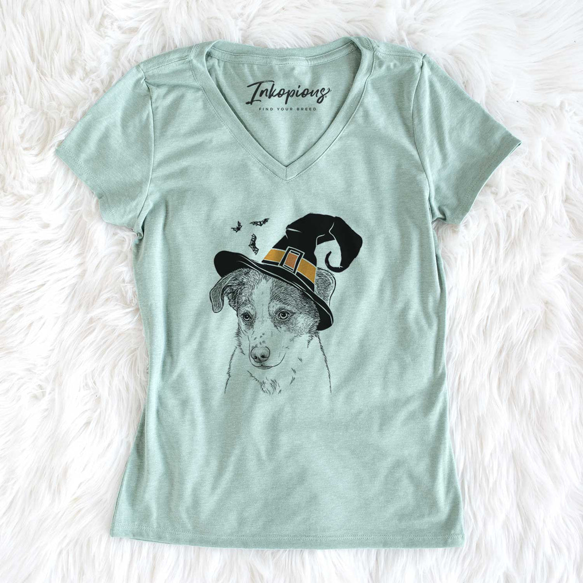 Witch Coco the Beagle Mix - Women's V-neck Shirt