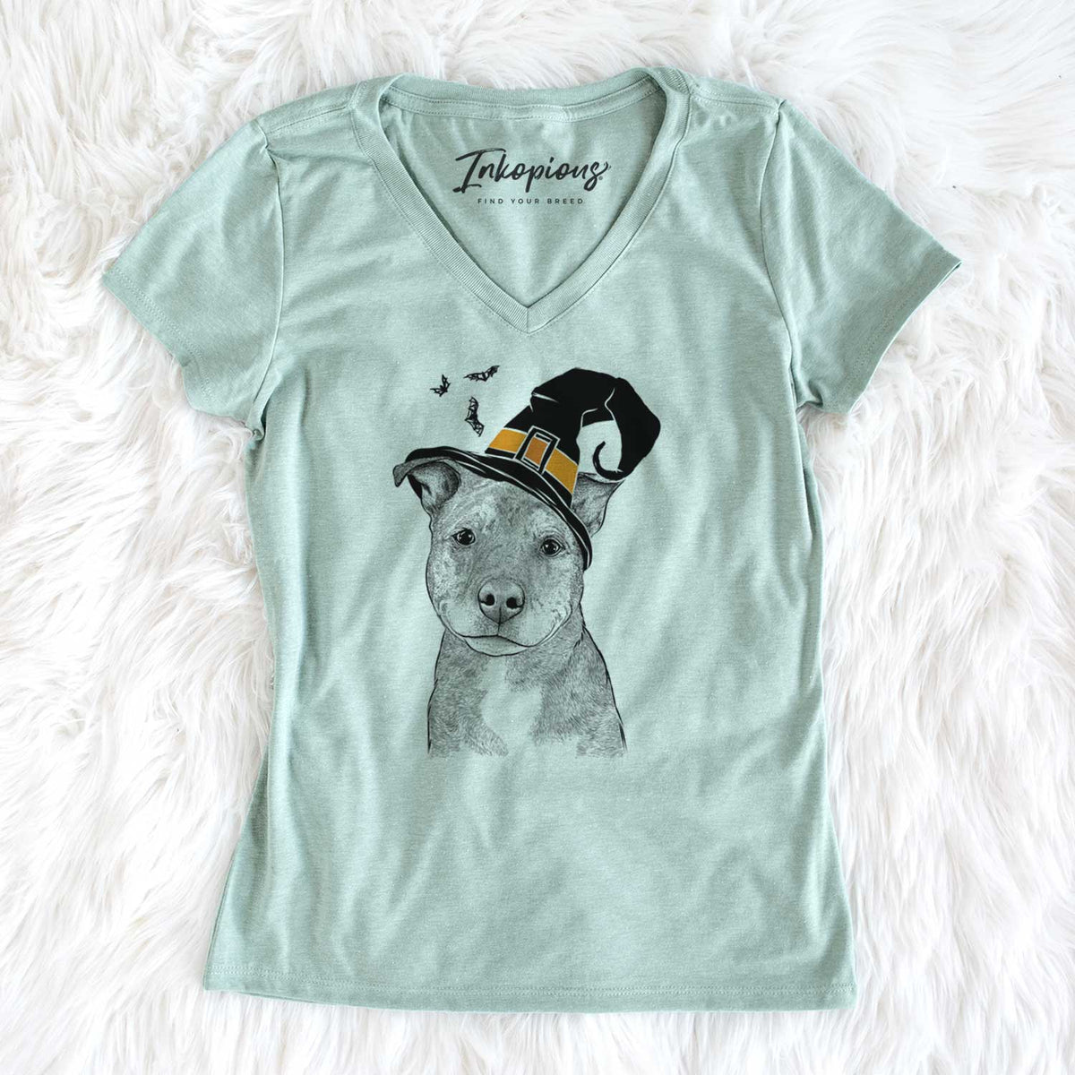 Witch Cody the Catahoula Mix - Women's V-neck Shirt