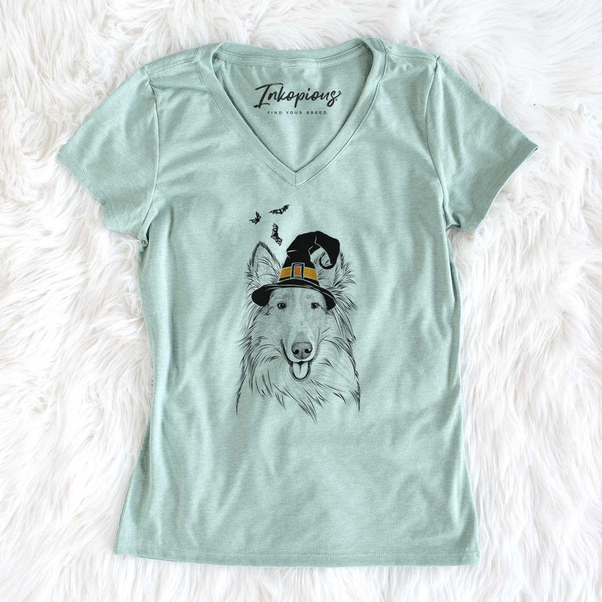 Witch Conrad the Rough Collie - Women's V-neck Shirt