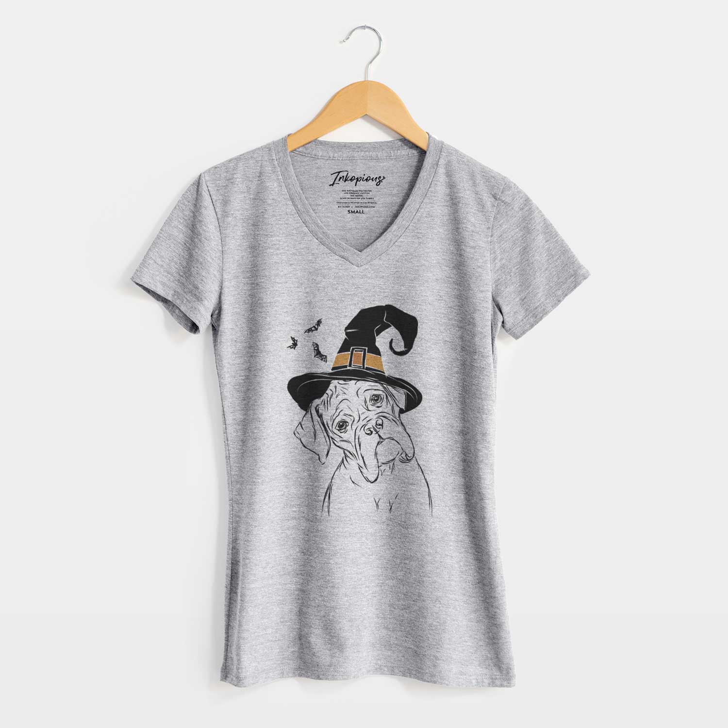 Witch Cooper the Boxer - Women's V-neck Shirt