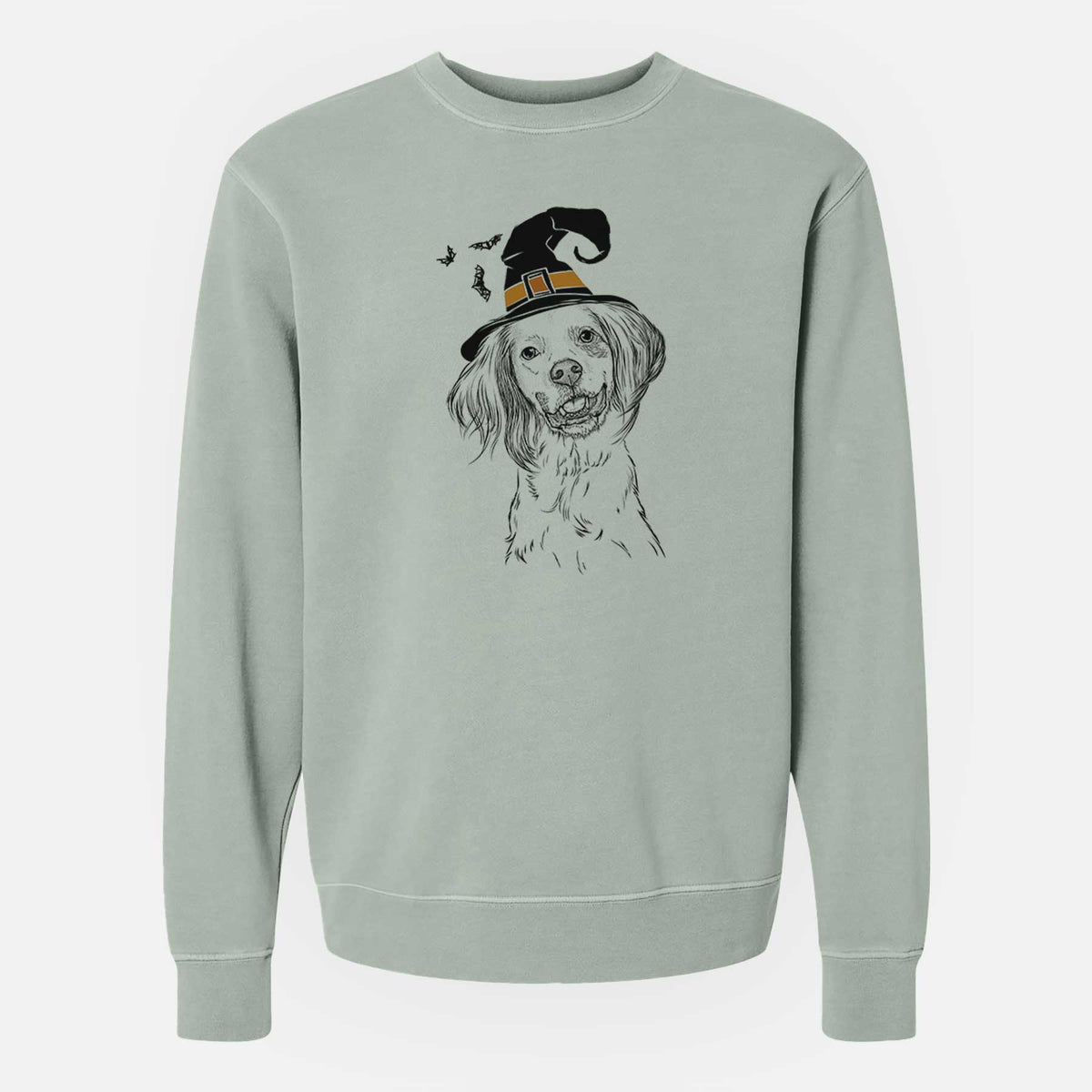 Witch Cooper the English Setter - Unisex Pigment Dyed Crew Sweatshirt