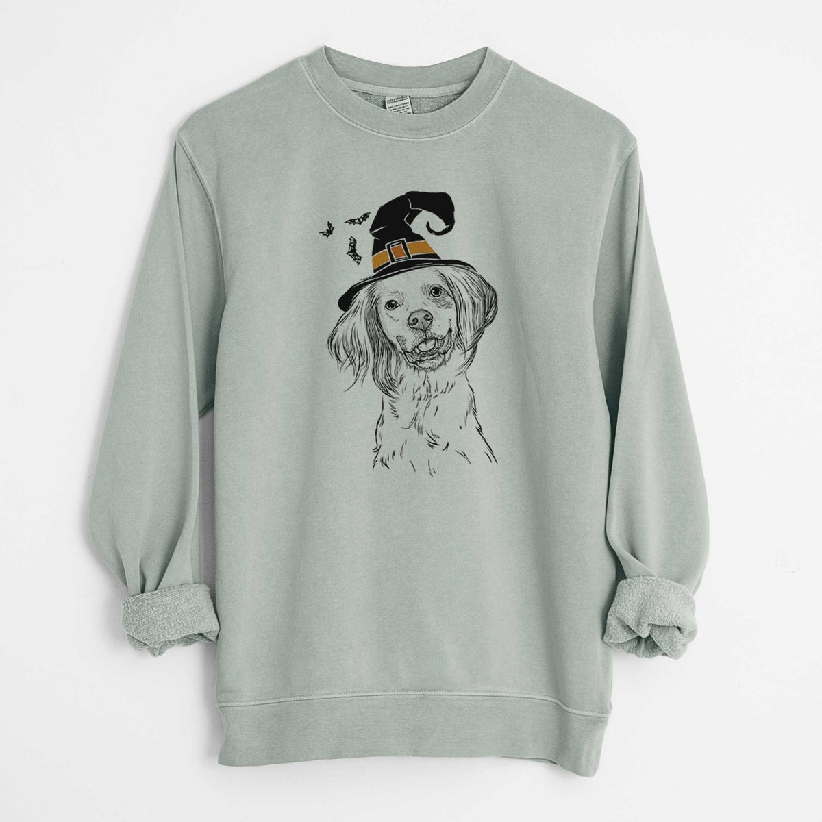 Witch Cooper the English Setter - Unisex Pigment Dyed Crew Sweatshirt