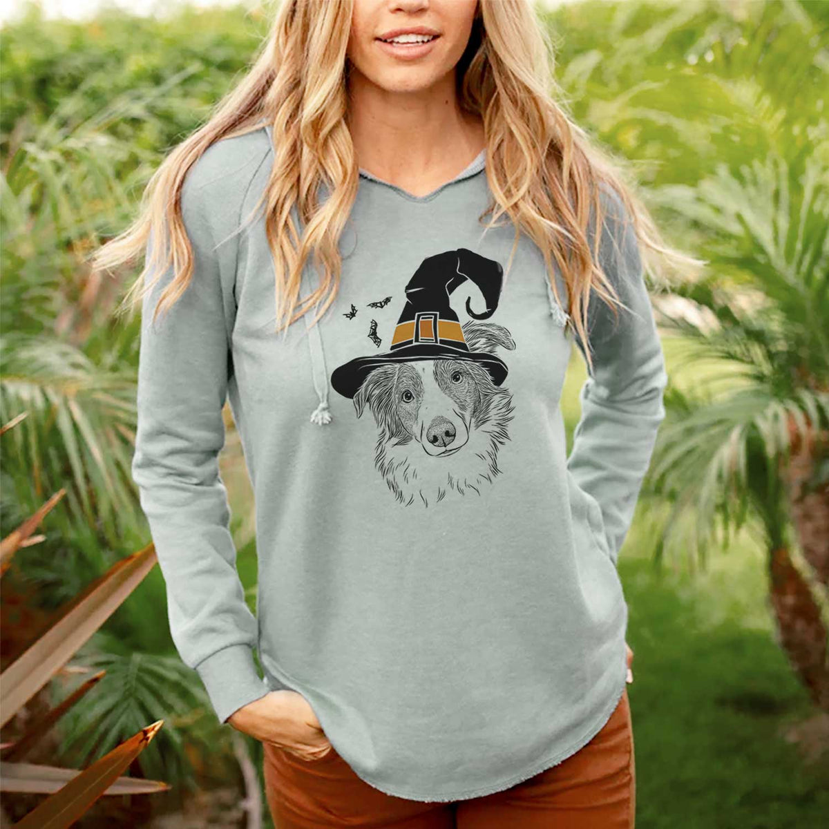 Witch Cyclone the Australian Shepherd - Cali Wave Hooded Sweatshirt