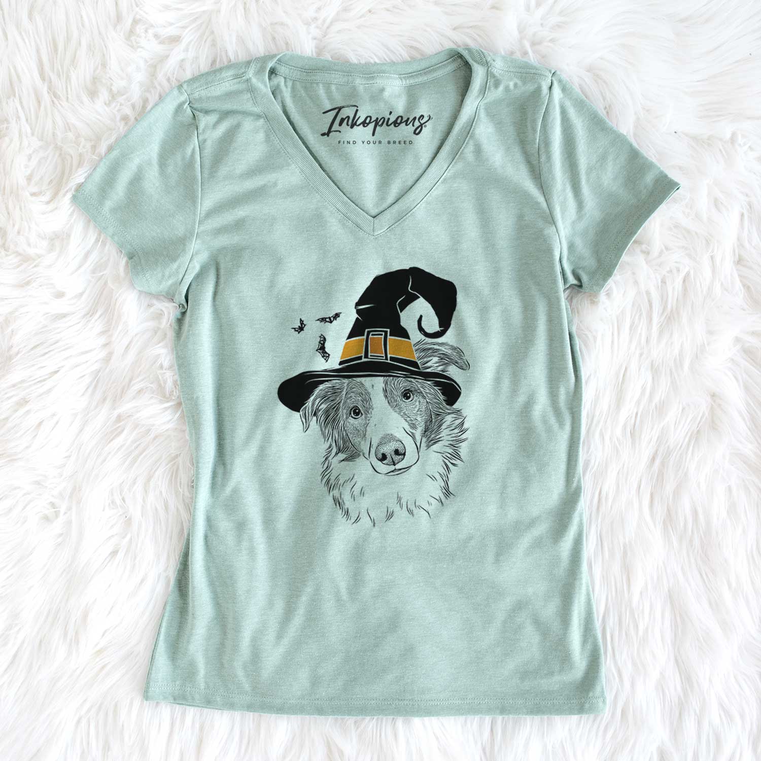 Witch Cyclone the Australian Shepherd - Women's V-neck Shirt