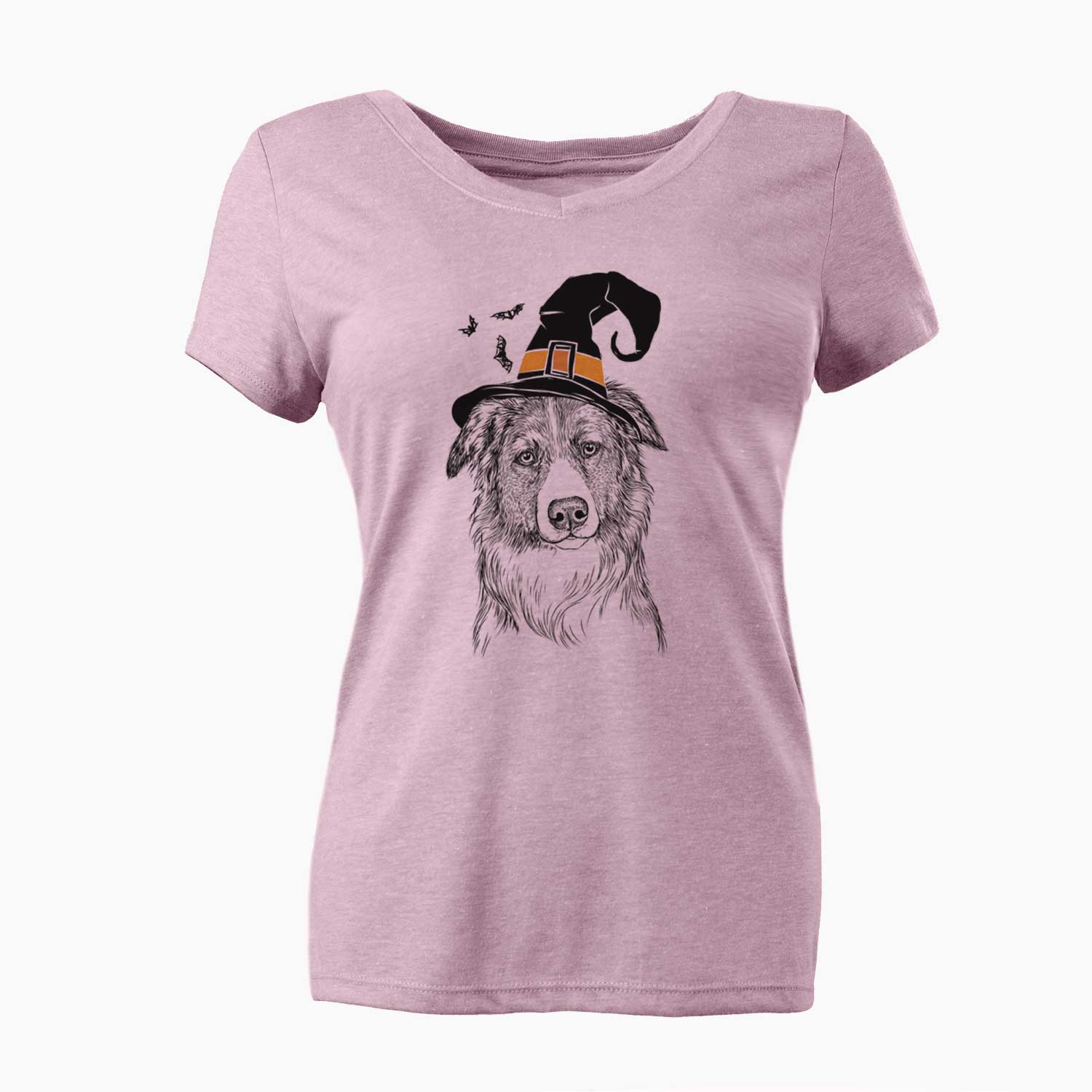 Witch Cynder the English Shepherd - Women's V-neck Shirt