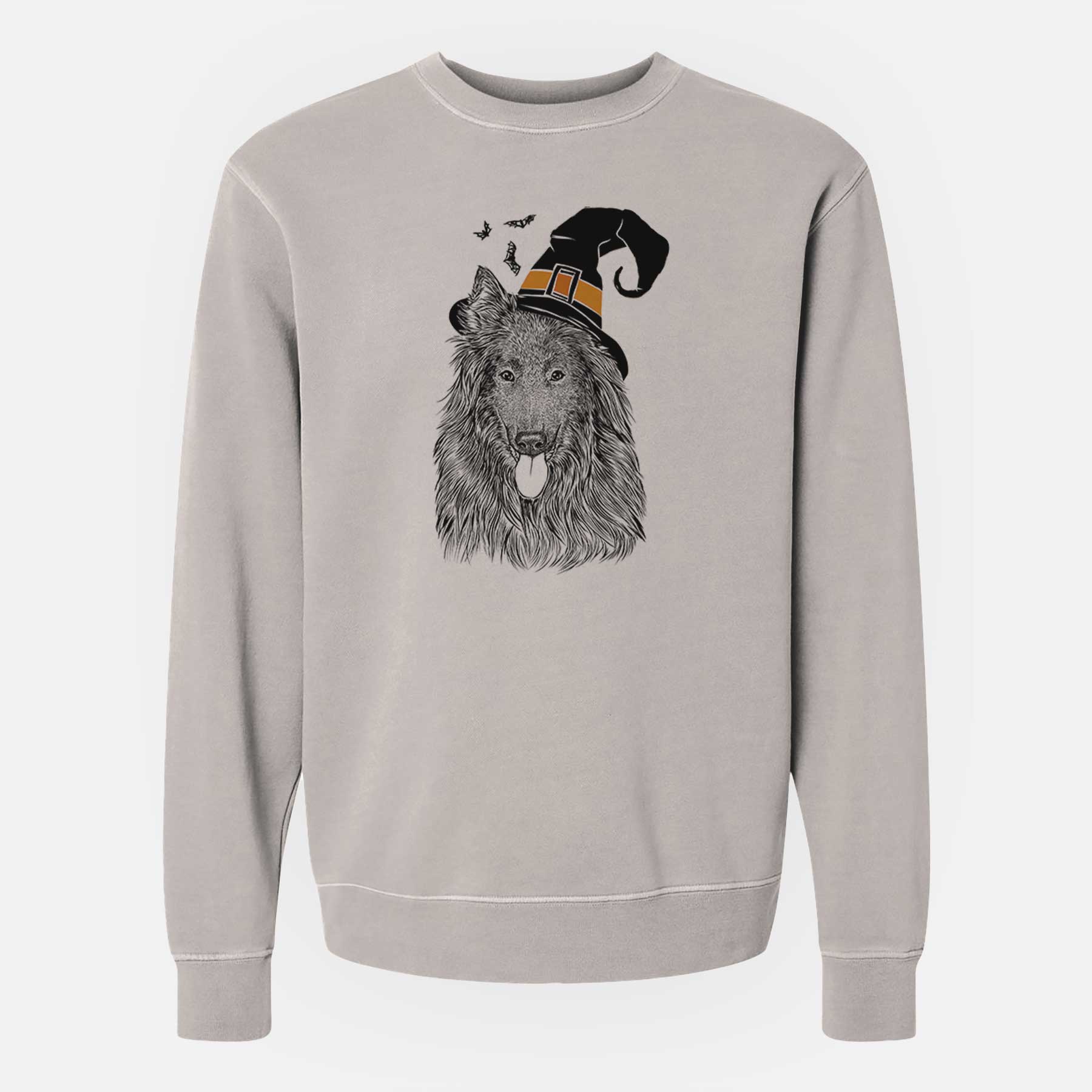 Witch Daan the Belgian Shepherd - Unisex Pigment Dyed Crew Sweatshirt